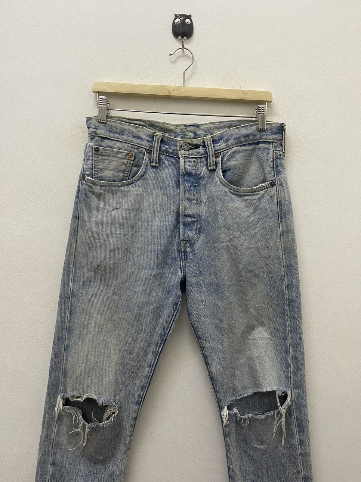 Levi's Vintage Clothing Rare LEVIS 501 Made in Mexico Distressed Grunge Style Size US 29 - 2 Thumbnail