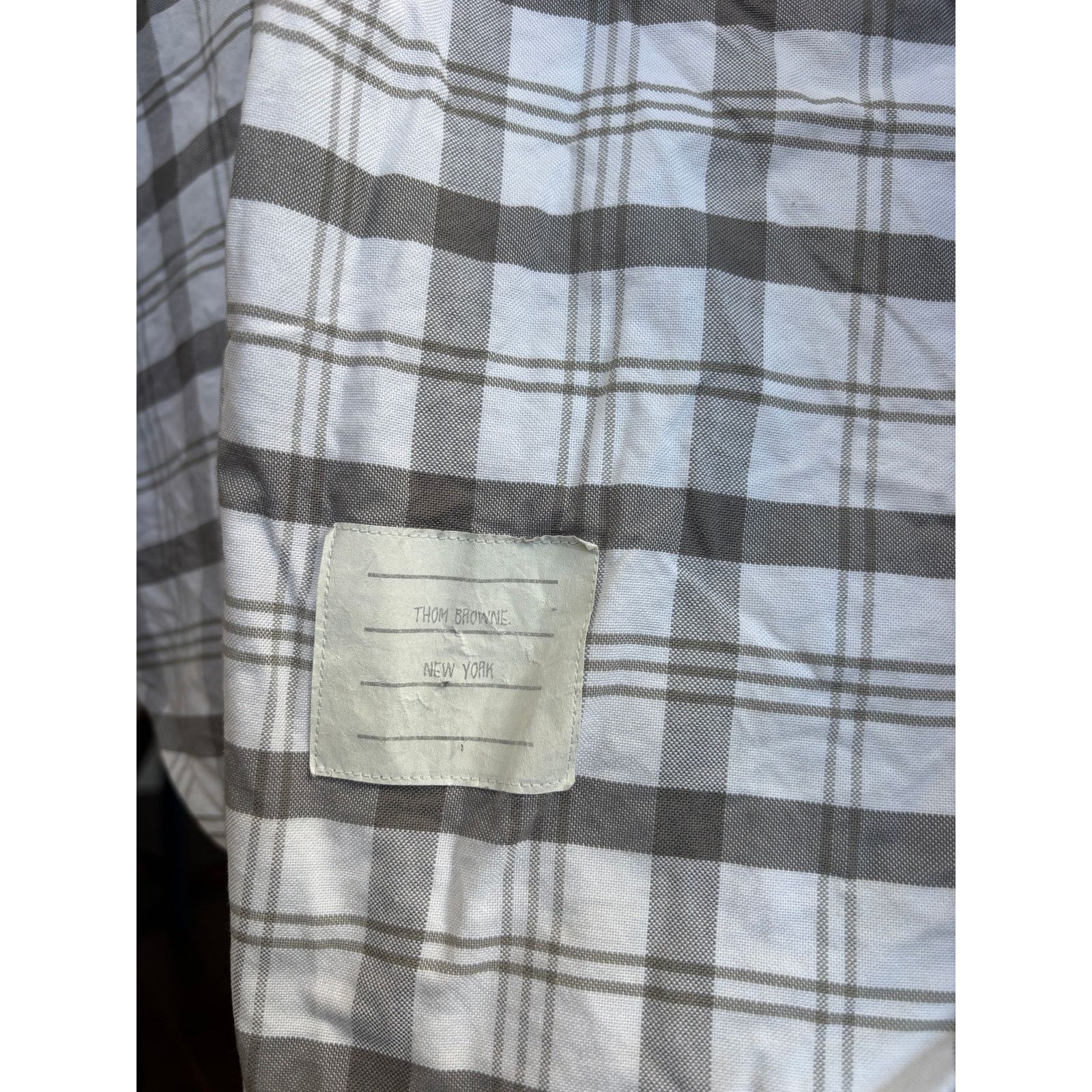 Thom Browne Thom Browne Grey Plaid Button-Up Shirt Size 5 XXL Size US XXL / EU 58 / 5 - 3 Thumbnail