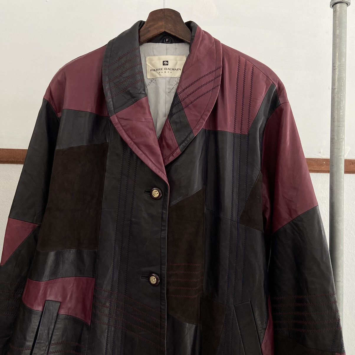 Balmain × Leather × Pierre Balmain Pierre Balmain Leather Coat Size L / US 10 / IT 46 - 2 Thumbnail
