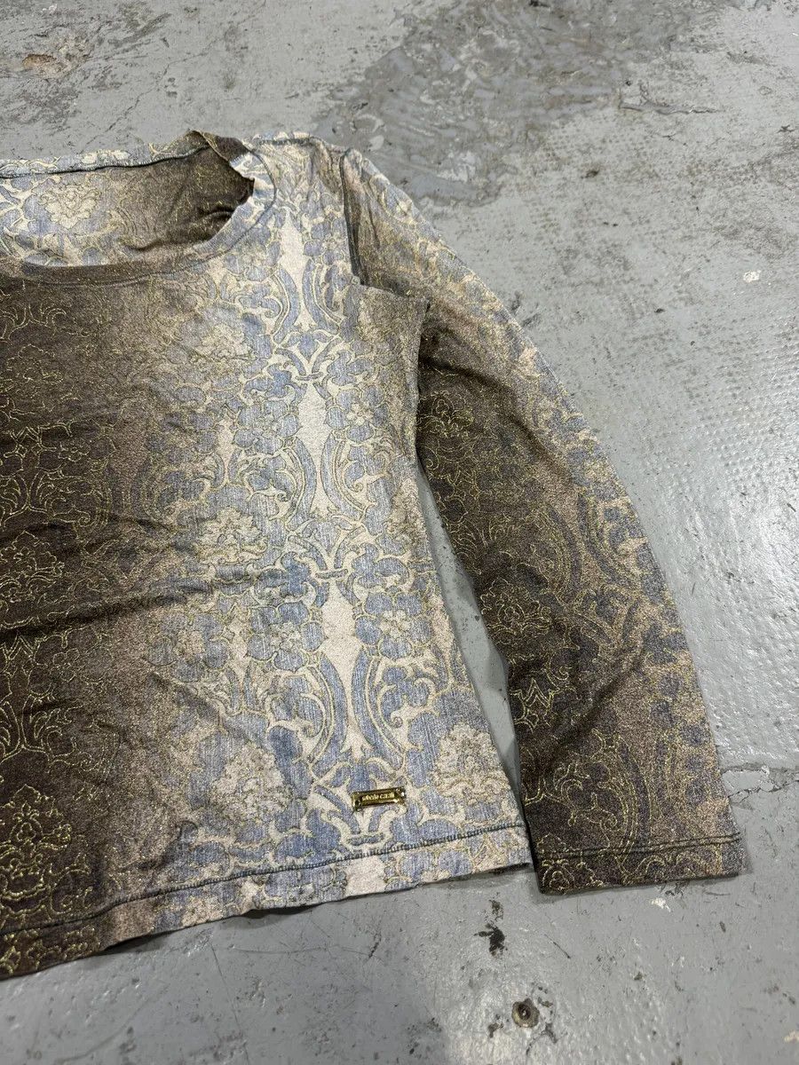 Roberto Cavalli SS2002 Roberto Cavalli Mozaic Gradient Gold Longsleeves Top Size S / US 4 / IT 40 - 5 Thumbnail