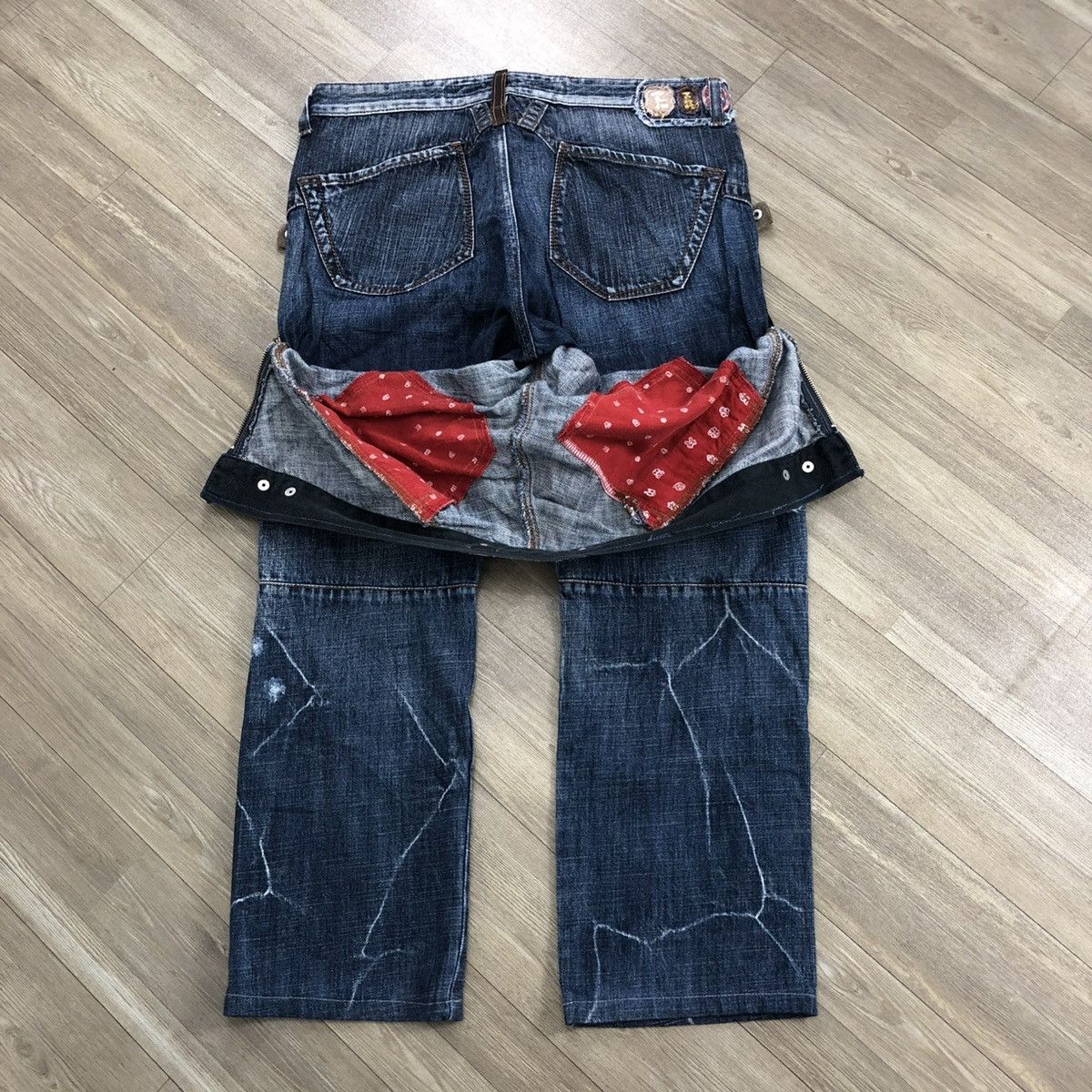 パンツ oos japanese label bondage dameged denim TAKAHIROMIYASHITATheSoloist. bondage jean Black -FASCINATE