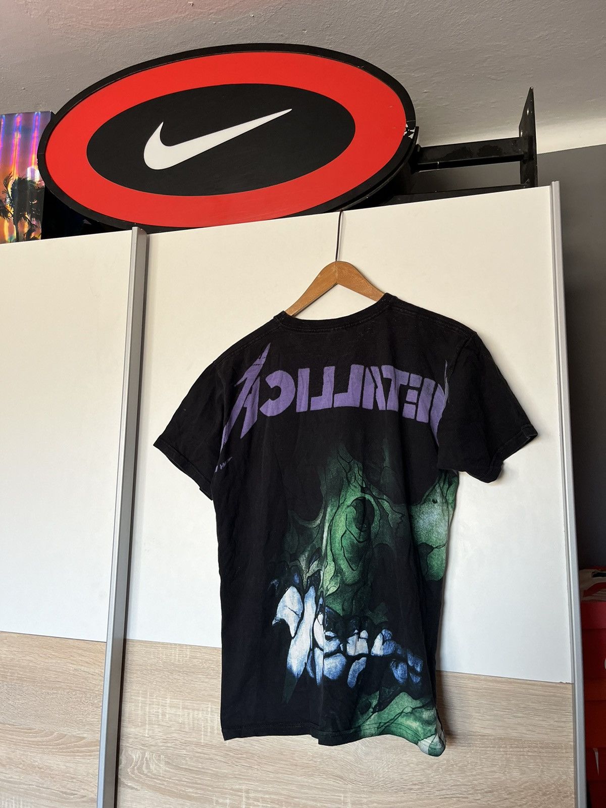 Band Tees × Metallica × Vintage Vintage 90’s Y2K Metallica Skull Tee Green Purple Opium Rock Size US M / EU 48-50 / 2 - 6 Thumbnail