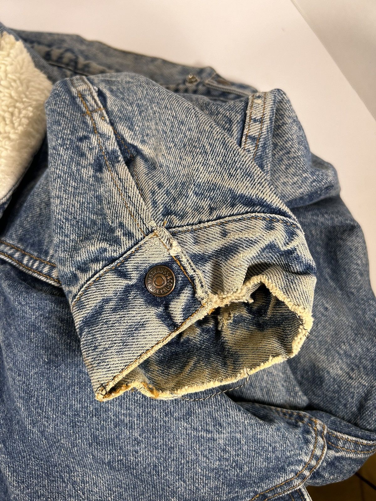 Levi's × Vintage Levi’s Denim Sherpa Jacket 50R USA Size US M / EU 48-50 / 2 - 6 Thumbnail