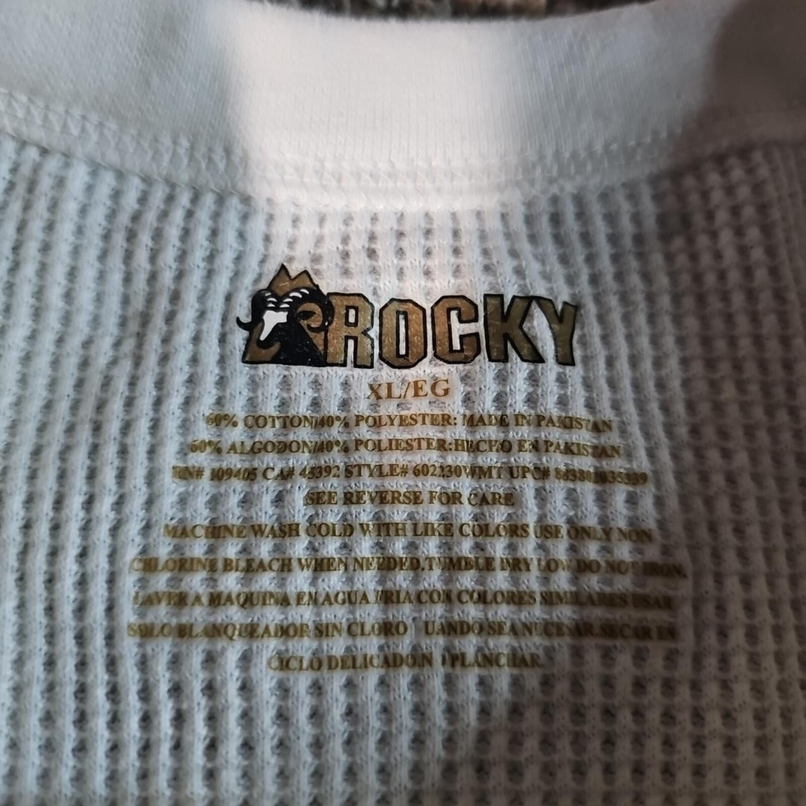 Hard Rock Cafe Rocky XL Thermal Waffle Shirt Size US XL / EU 56 / 4 - 2 Thumbnail