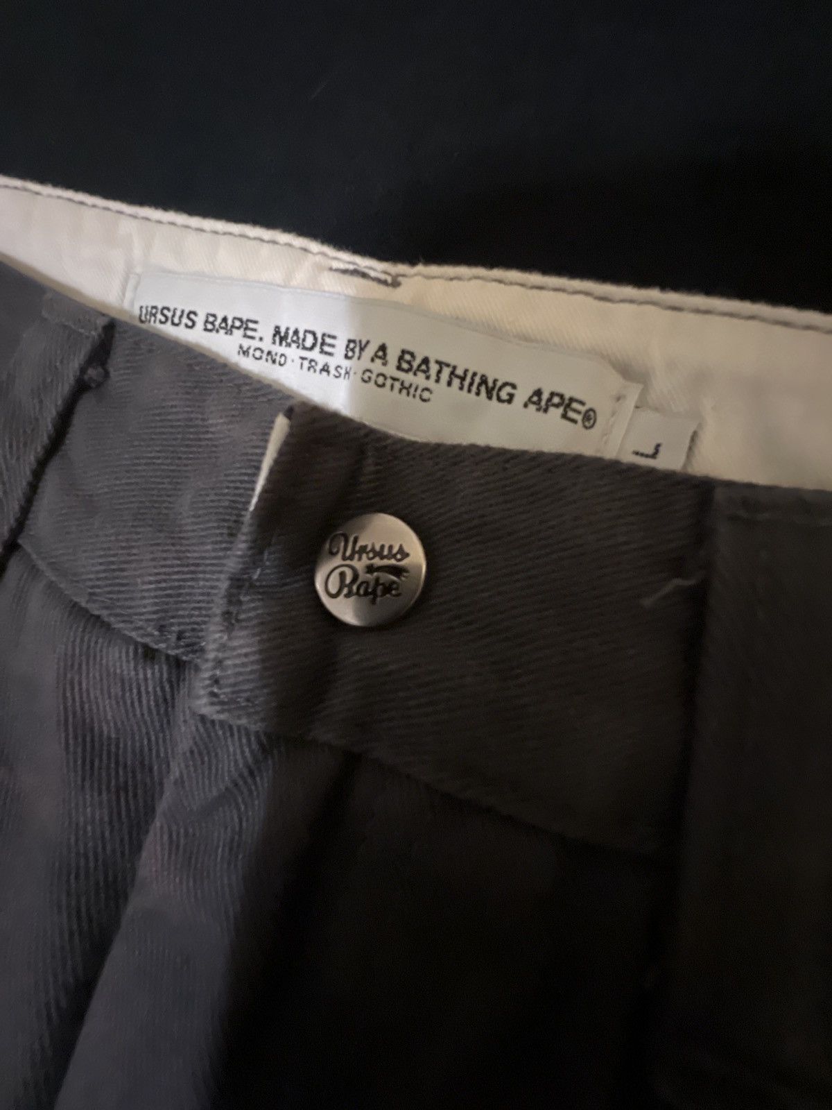 Bape Ursus Bape 2011 grey denim jeans Size US 33 - 11 Thumbnail