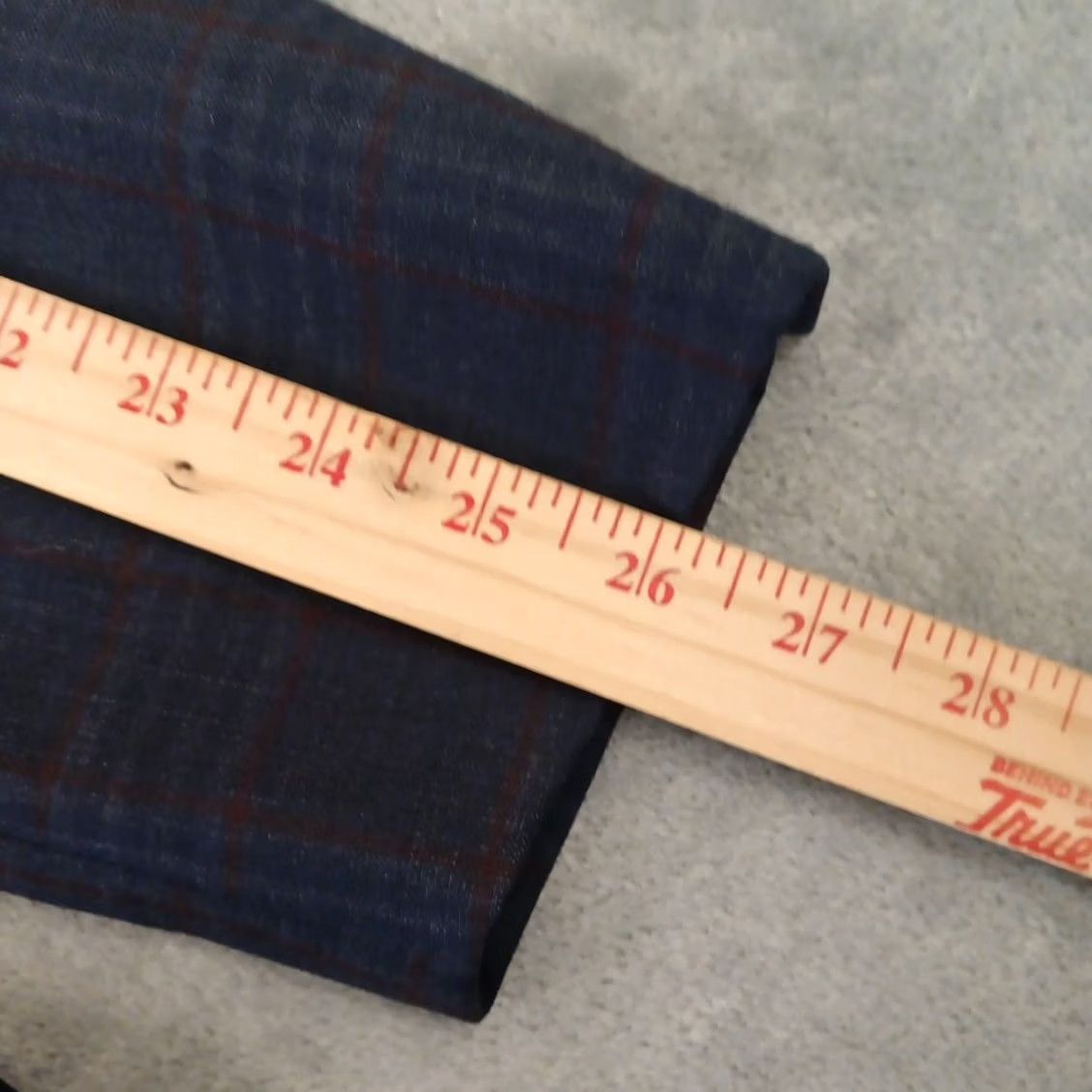Calvin Klein Calvin Klein Blazer Mens Blue Plaid Extreme Slim Fit Double Vent Wool 40 Long Size 40R - 3 Thumbnail