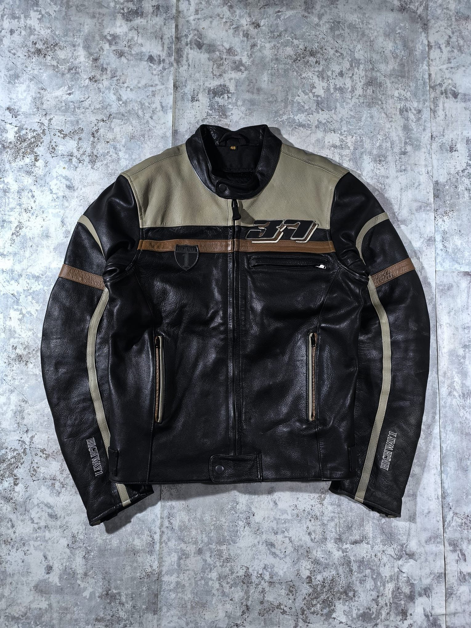 Harley Davidson vtg highway1 leather moto biker jacket Size US L / EU 52-54 / 3 - 1 Thumbnail