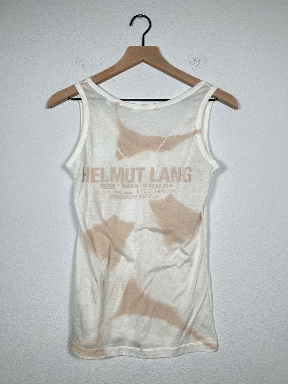 Helmut Lang SS05 Spray Paint Logo Tank Top Size US S / EU 44-46 / 1 - 3 Thumbnail