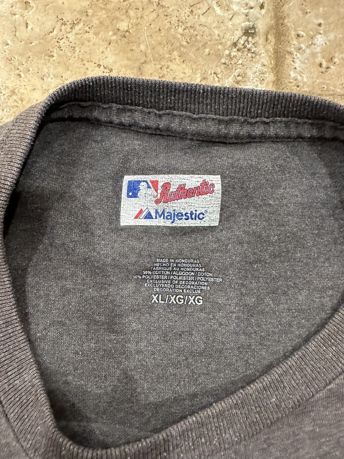 MLB × Vintage Vintage MLB Detroit Tigers Majestic Authentic Grey T-Shirt Size US XL / EU 56 / 4 - 8 Thumbnail