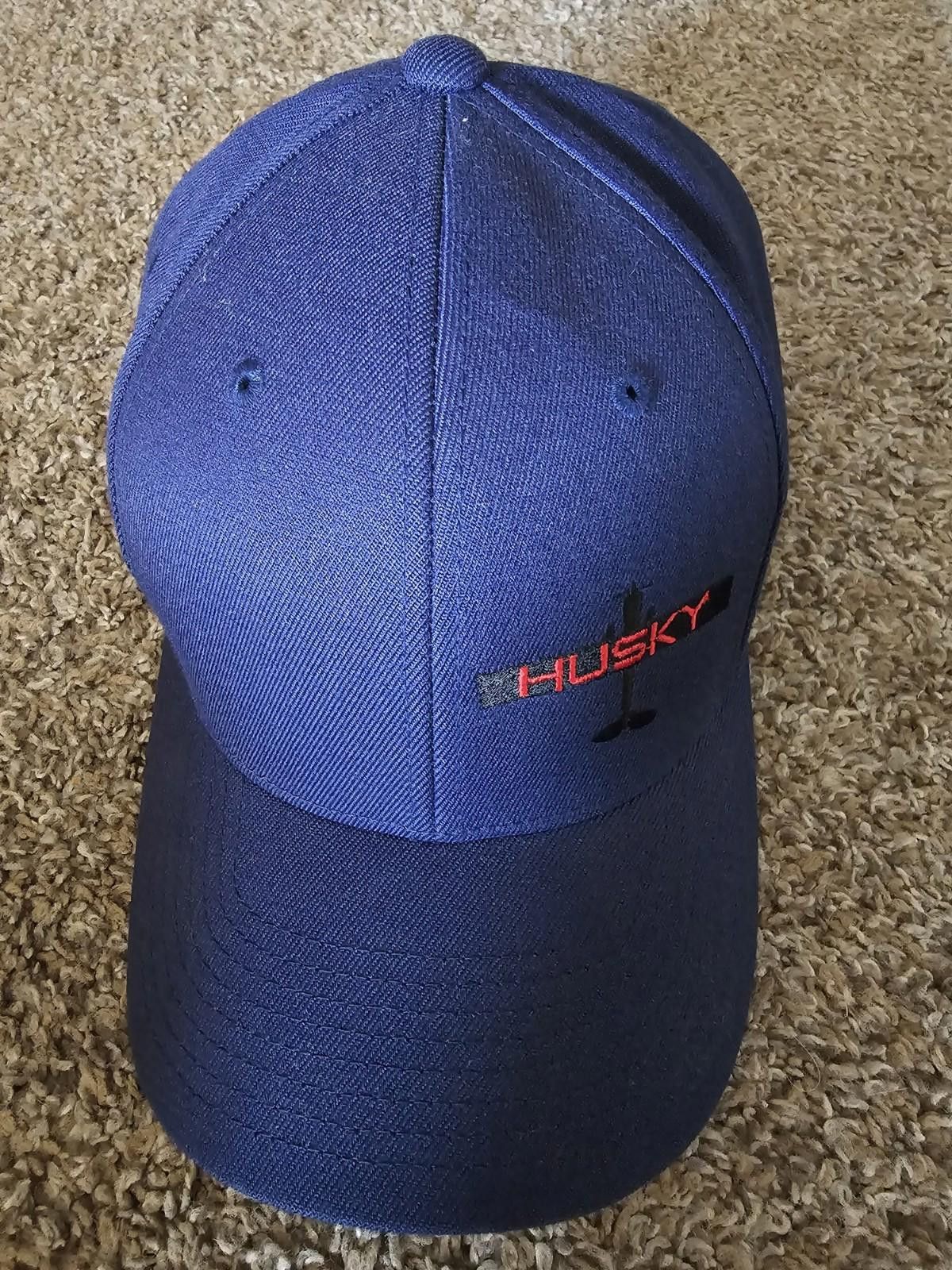 Designer HUSKY plane handcrafted WY USA L-XL Yupoong Flexfit hat Blue Size ONE SIZE - 2 Thumbnail