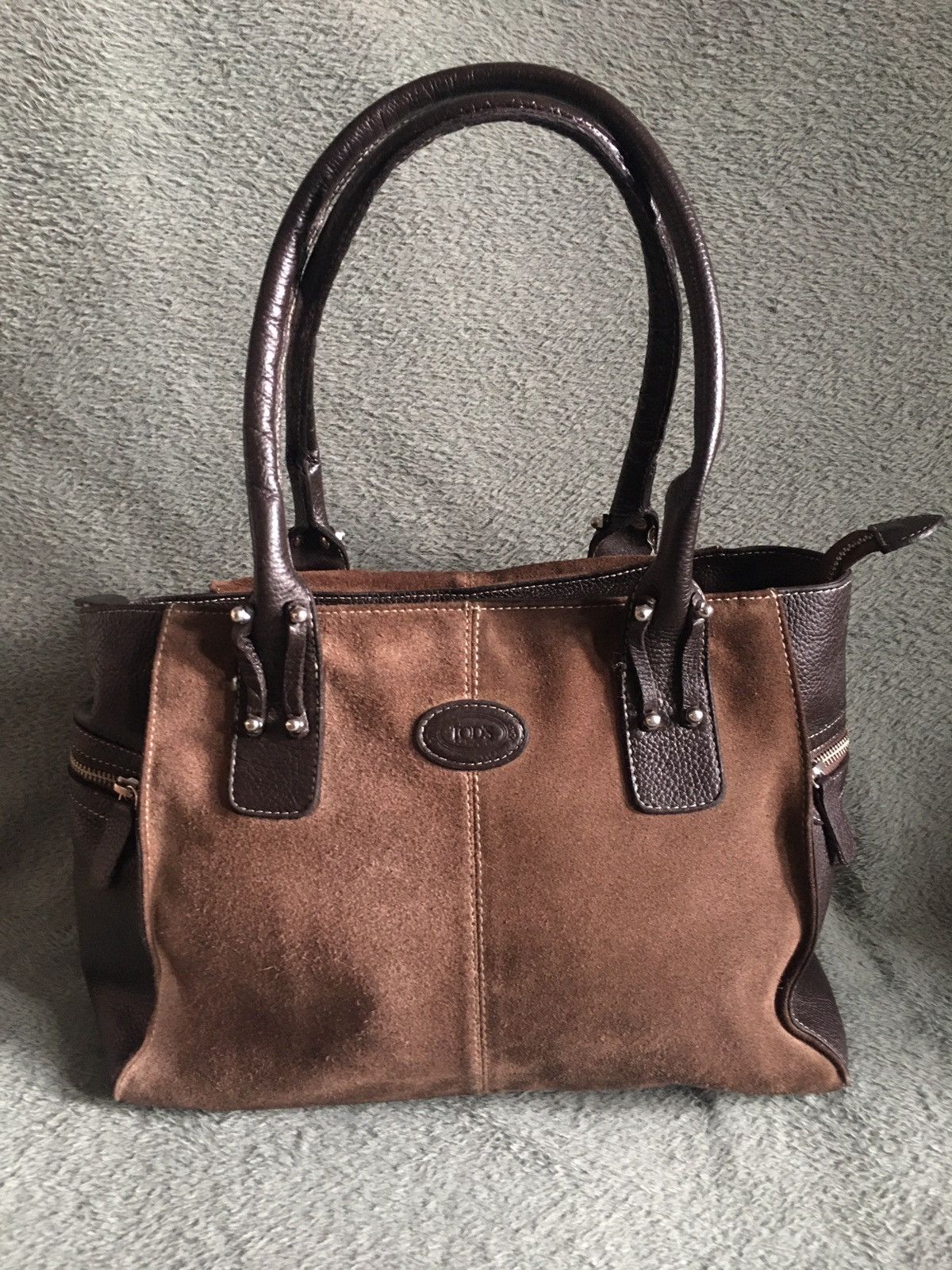 Tod's TOD’S Brown Suede Leather Handbag ShoulderTote Bag Size ONE SIZE - 3 Thumbnail