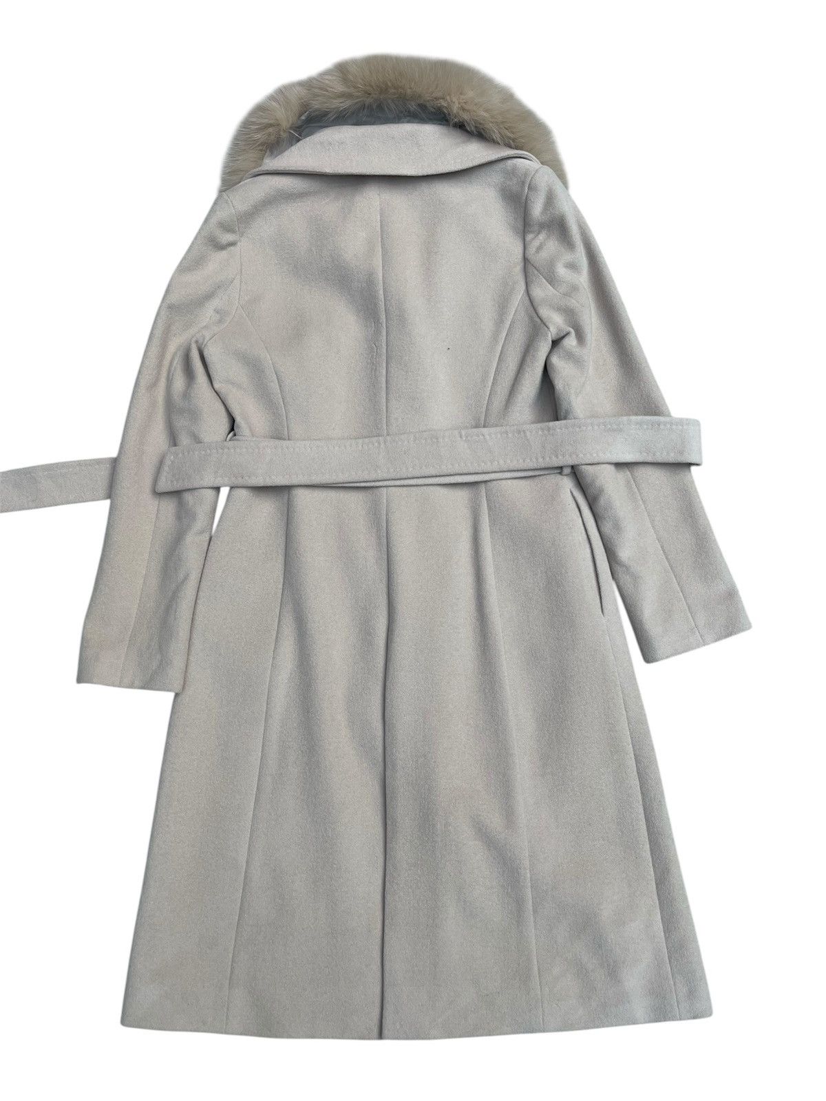 Designer × Japanese Brand × Yohji Yamamoto INED Wool Long Coat - Faux Fur Collar & Belted Waist Size M / US 6-8 / IT 42-44 - 2 Thumbnail
