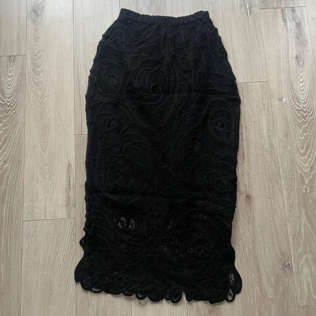 Issey Miyake I.S. Issey Miyake 80s Vintage Floral Lace Vest & Skirt Set Size M / US 6-8 / IT 42-44 - 7 Thumbnail