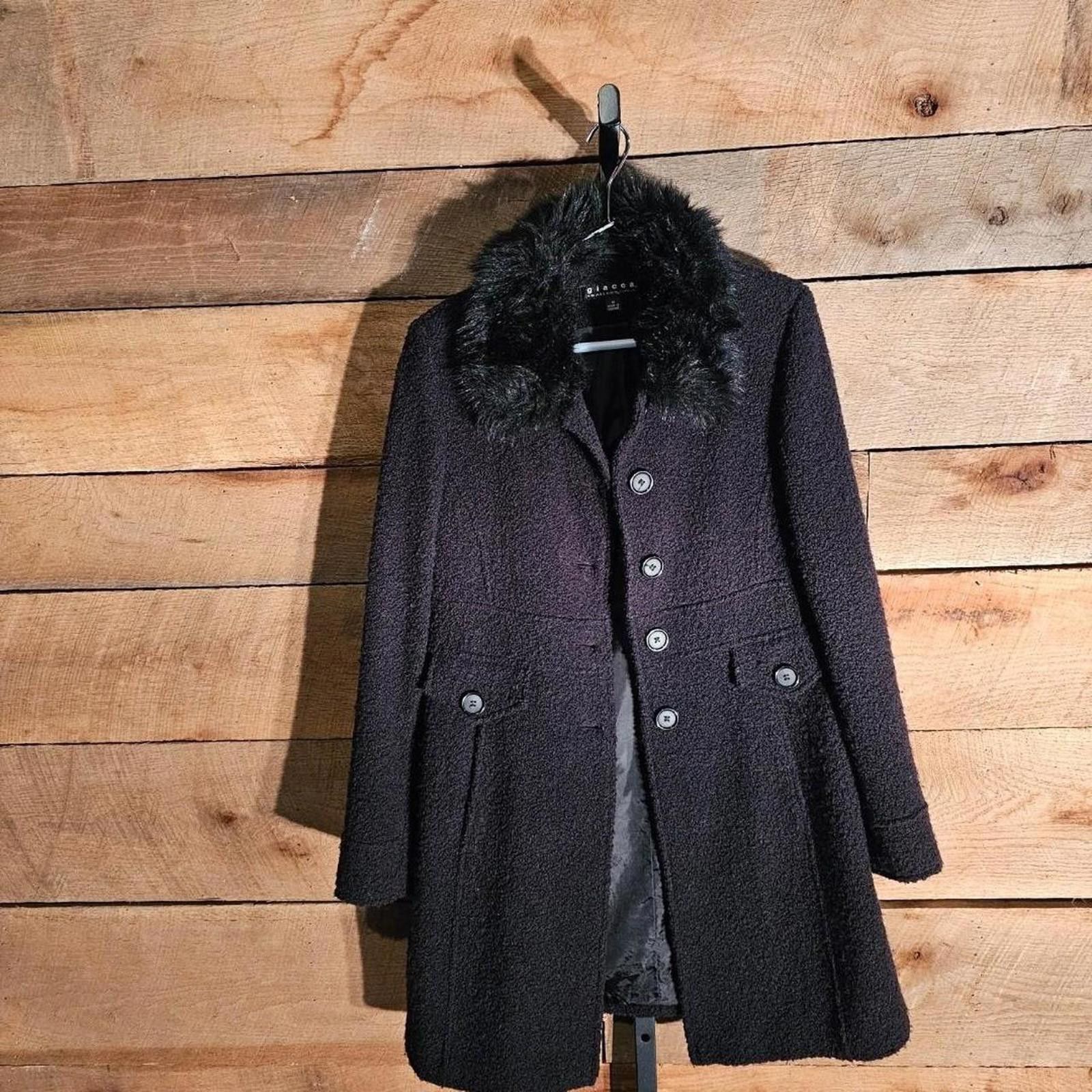 Other Women's Black Jacket with Faux Fur Collar Size M / US 6-8 / IT 42-44 - 7 Thumbnail