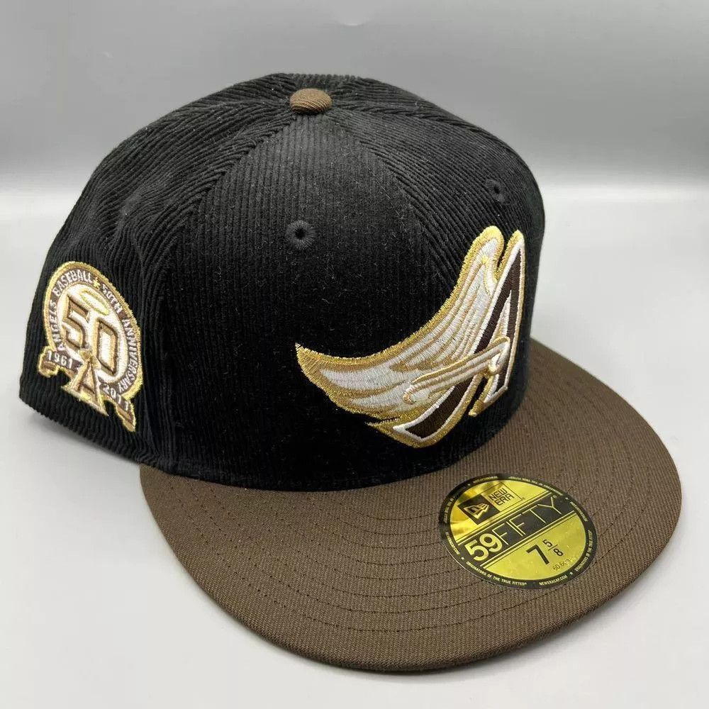 New Era Los Angeles LA Angels Hat Men 7 5/8 Corduroy Fitted Cap New Size ONE SIZE - 1 Thumbnail