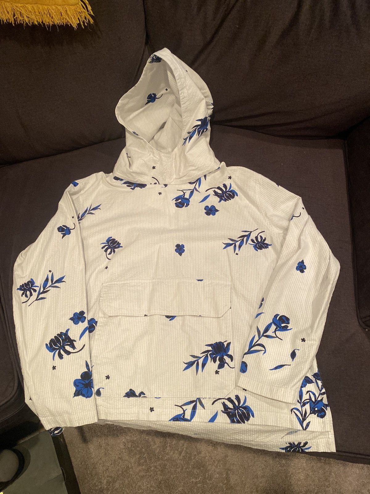 Image of Kith Mens Seersucker Jacket in White (Size 2XL)