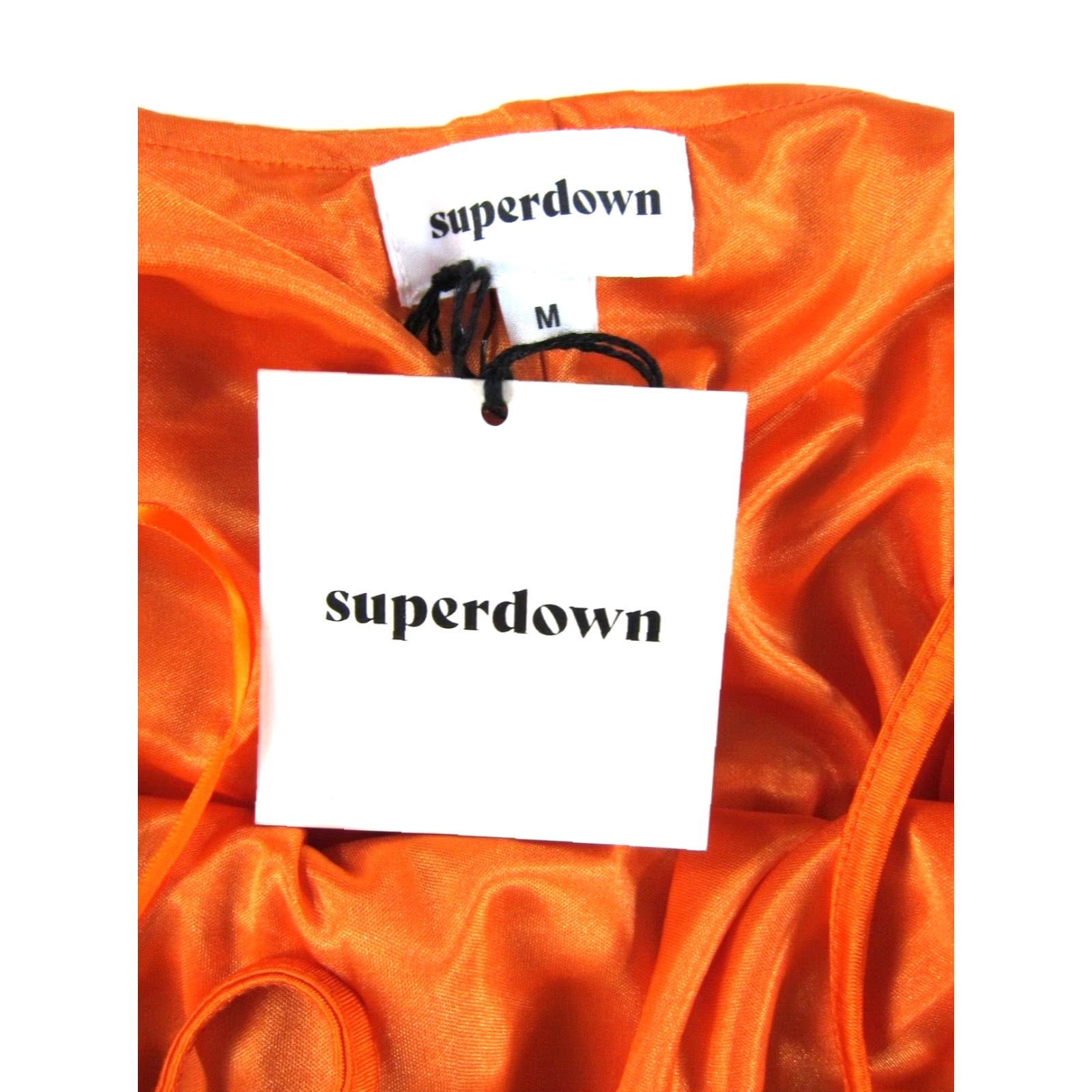 superdown Super Down x Revolve Mini Orange Dress Ruching Zip NWT M Orange Dress Women Sleeveless Halter Zip Ruched 95% polyester 5% spandex NWT Size M / US 6-8 / IT 42-44 - 3 Thumbnail