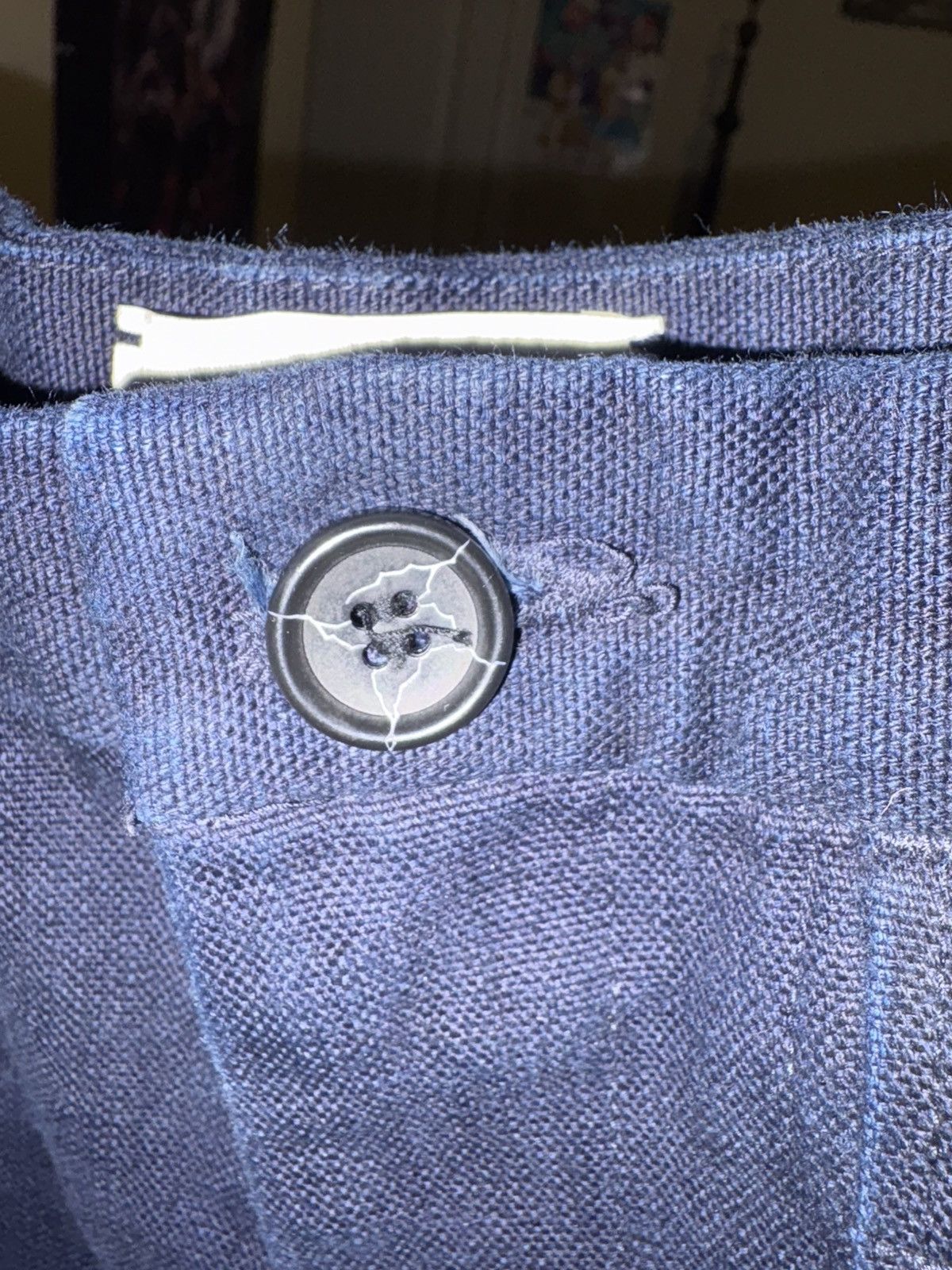 KOZABURO Kozaburo AW21 Indigo Plainweave 3D tailored trousers Size US 30 / EU 46 - 4 Thumbnail