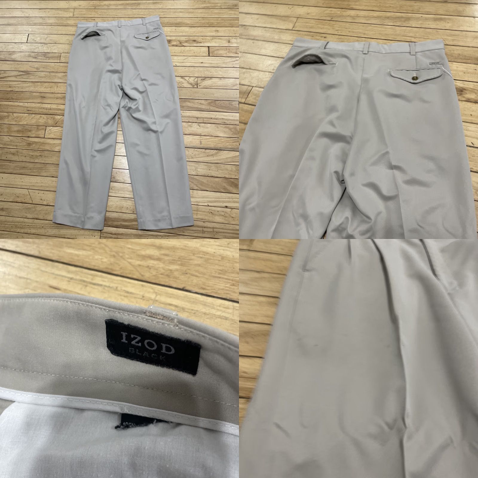 Izod VINTAGE Izod Men 34x28 Pleated Golf Pants Chino Beige Khaki Light 90s Logo Preppy Retro Classic Golf Pant Shirt? Size US 34 / EU 50 - 9 Thumbnail