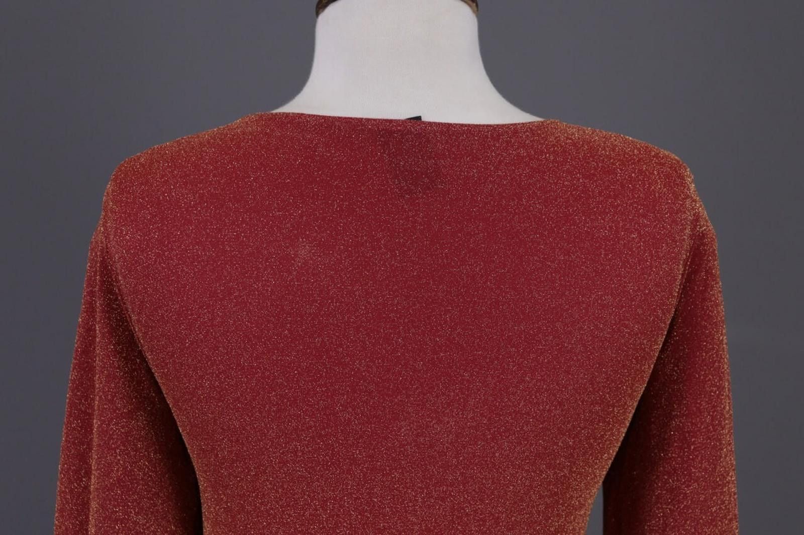 Wolford Wolford Metallics Austria Burgundy Relaxed Top Shirt Size M Size M / US 6-8 / IT 42-44 - 12 Thumbnail