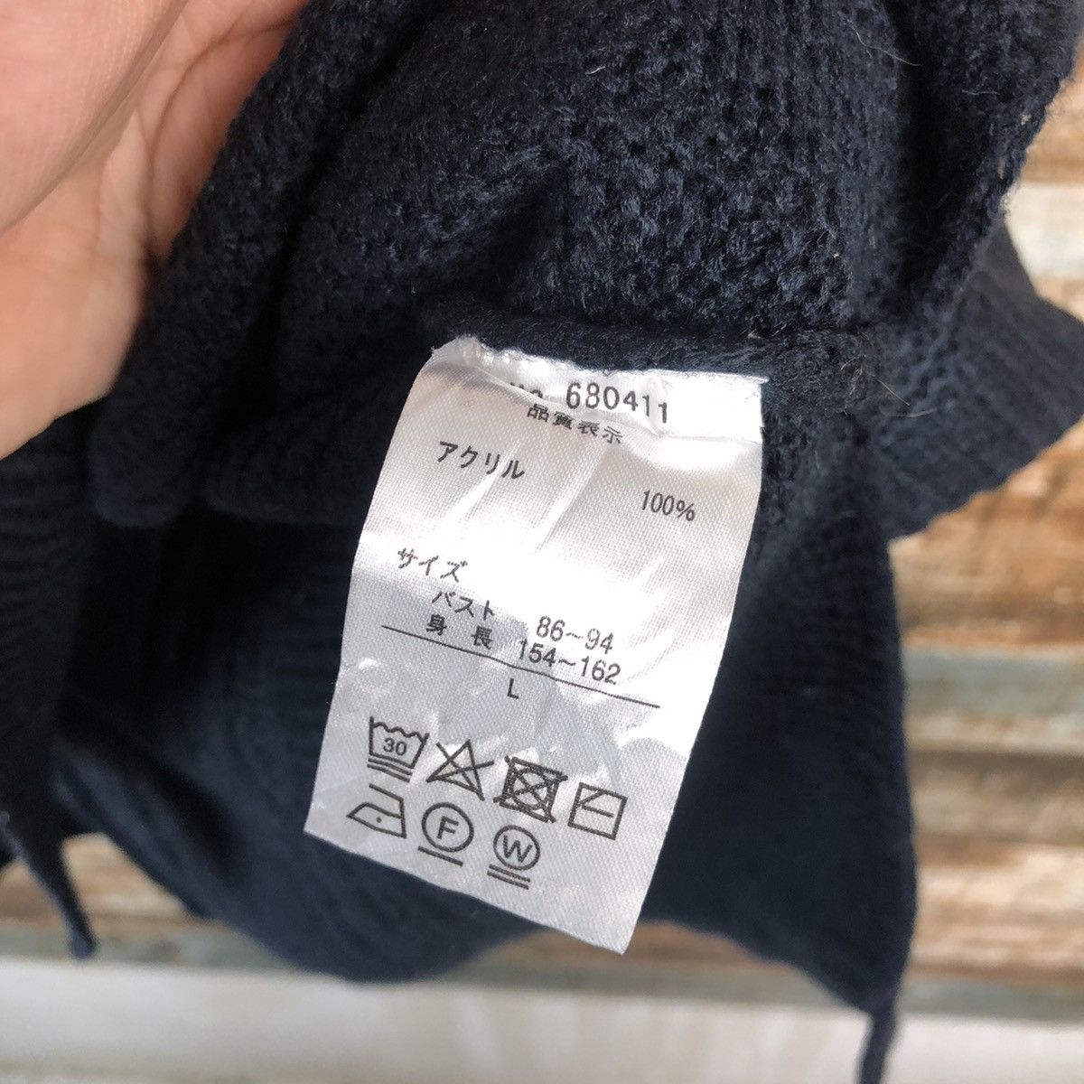 Homespun Knitwear × Japanese Brand Japanese Brand Dark Blue cable Knitwear #A1805 Size US L / EU 52-54 / 3 - 11 Thumbnail