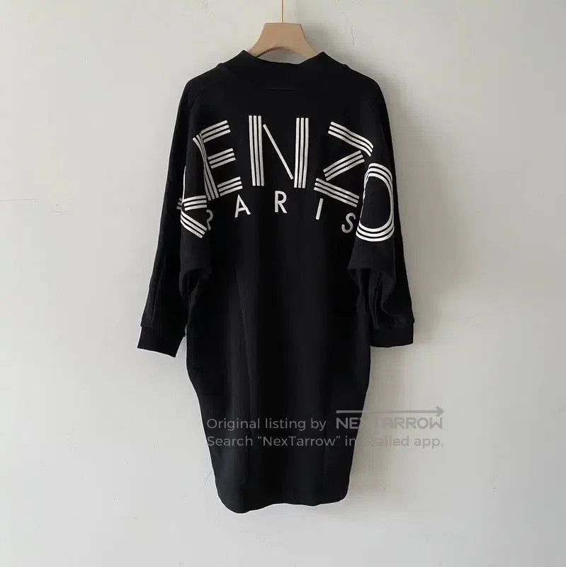 Kenzo KENZO Black Oversized Logo Dress for Women . Size S / US 4 / IT 40 - 1 Thumbnail