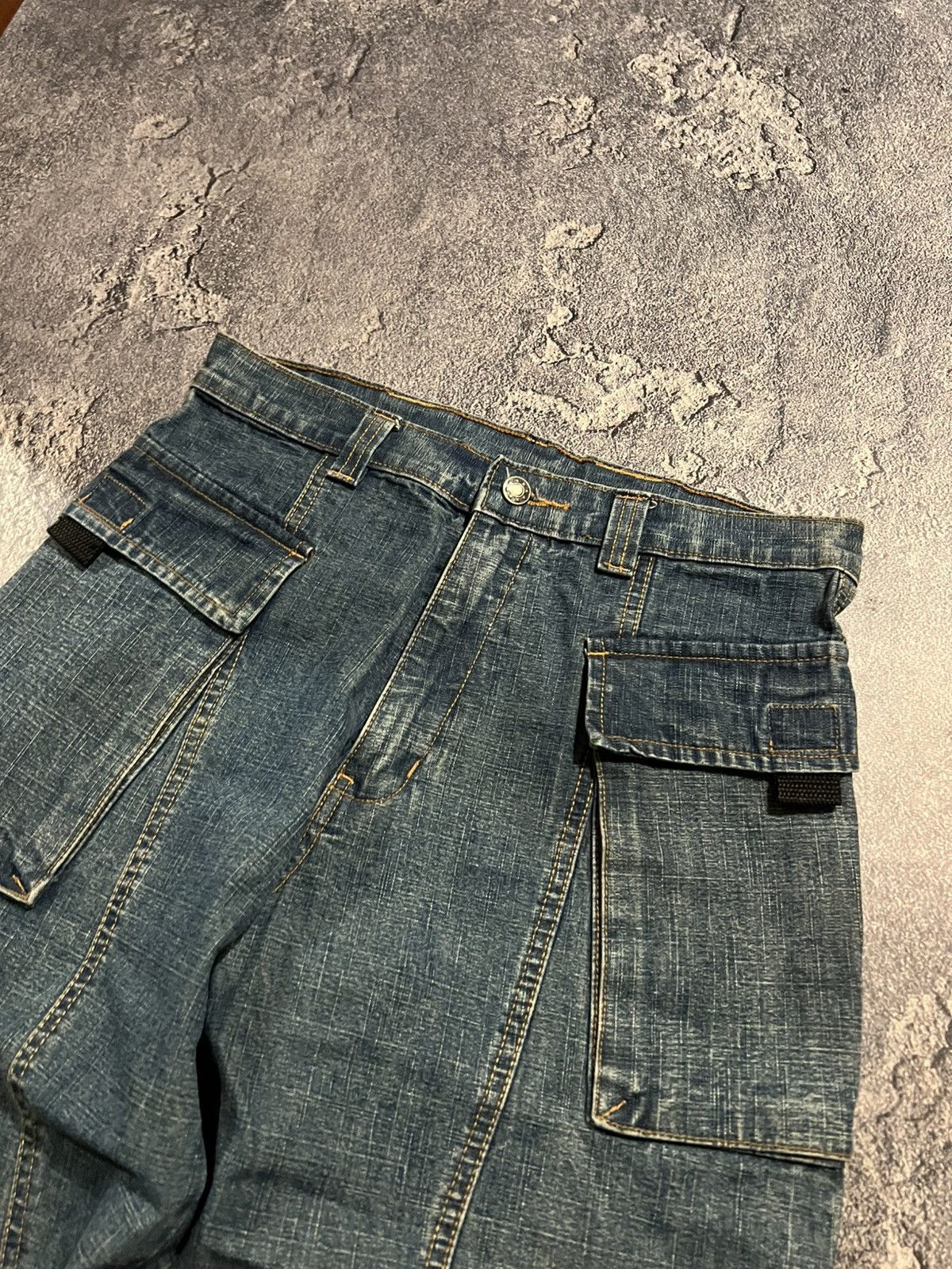 Vintage Baggy Workwear Washed Distressed Jeans / Avan Garde Y2K Size US 30 / EU 46 - 5 Thumbnail