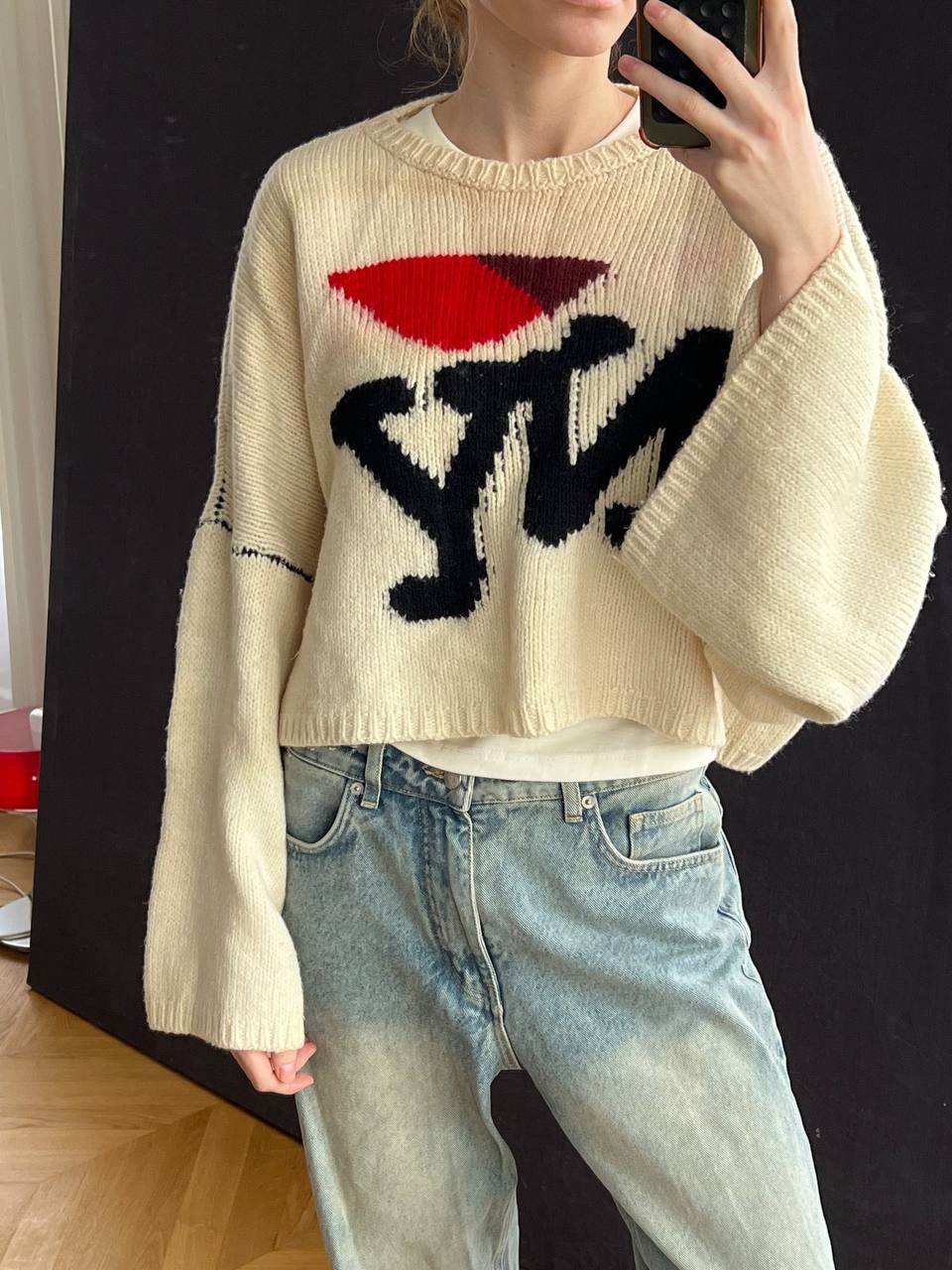 Raf Simons Raf Simons wool NY cropped sweater Size US M / EU 48-50 / 2 - 1 Thumbnail