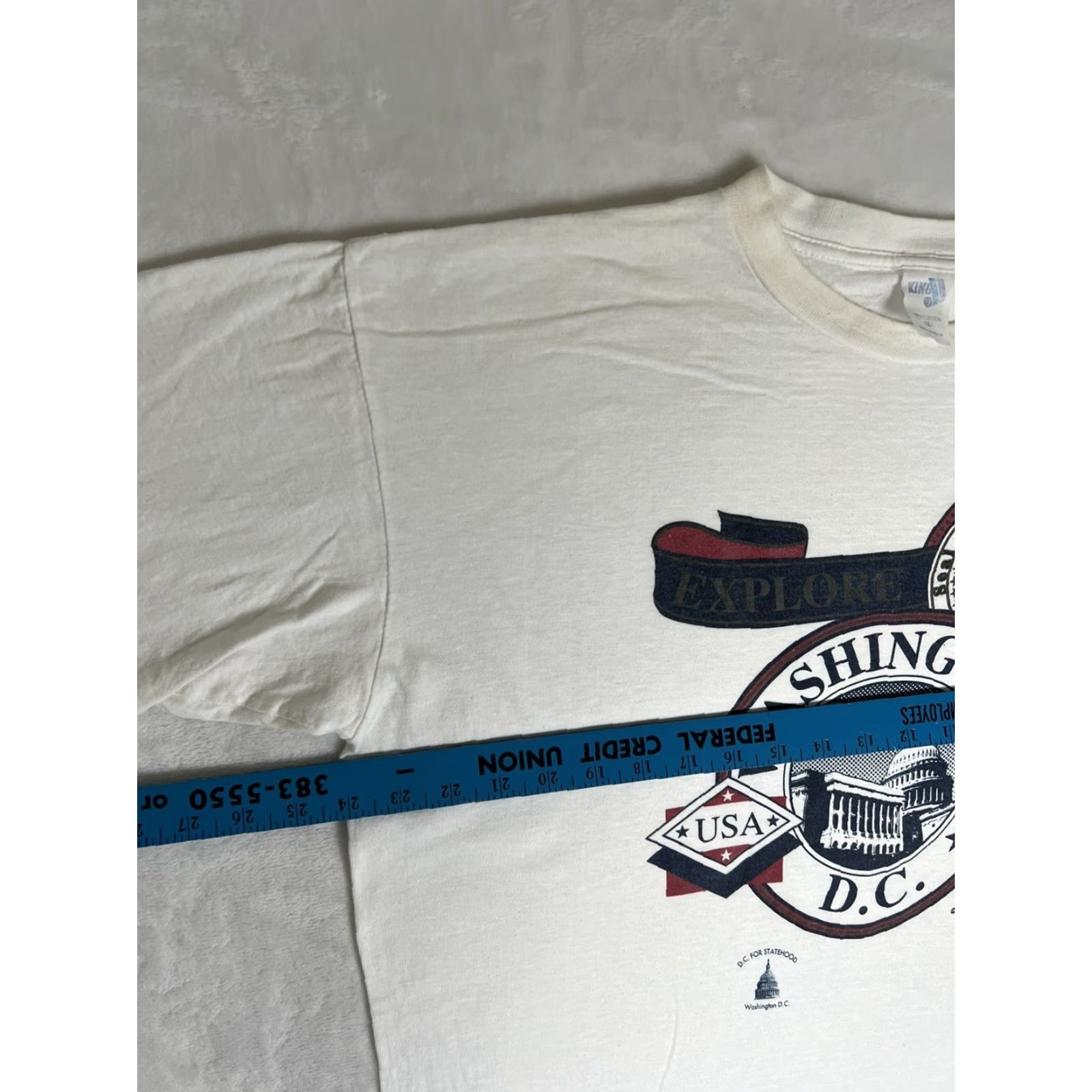 Vintage VINTAGE Washington DC White House T-Shirt XL Single Stitch Mens White 80s 90s USA Pin Hole Size US XL / EU 56 / 4 - 6 Thumbnail