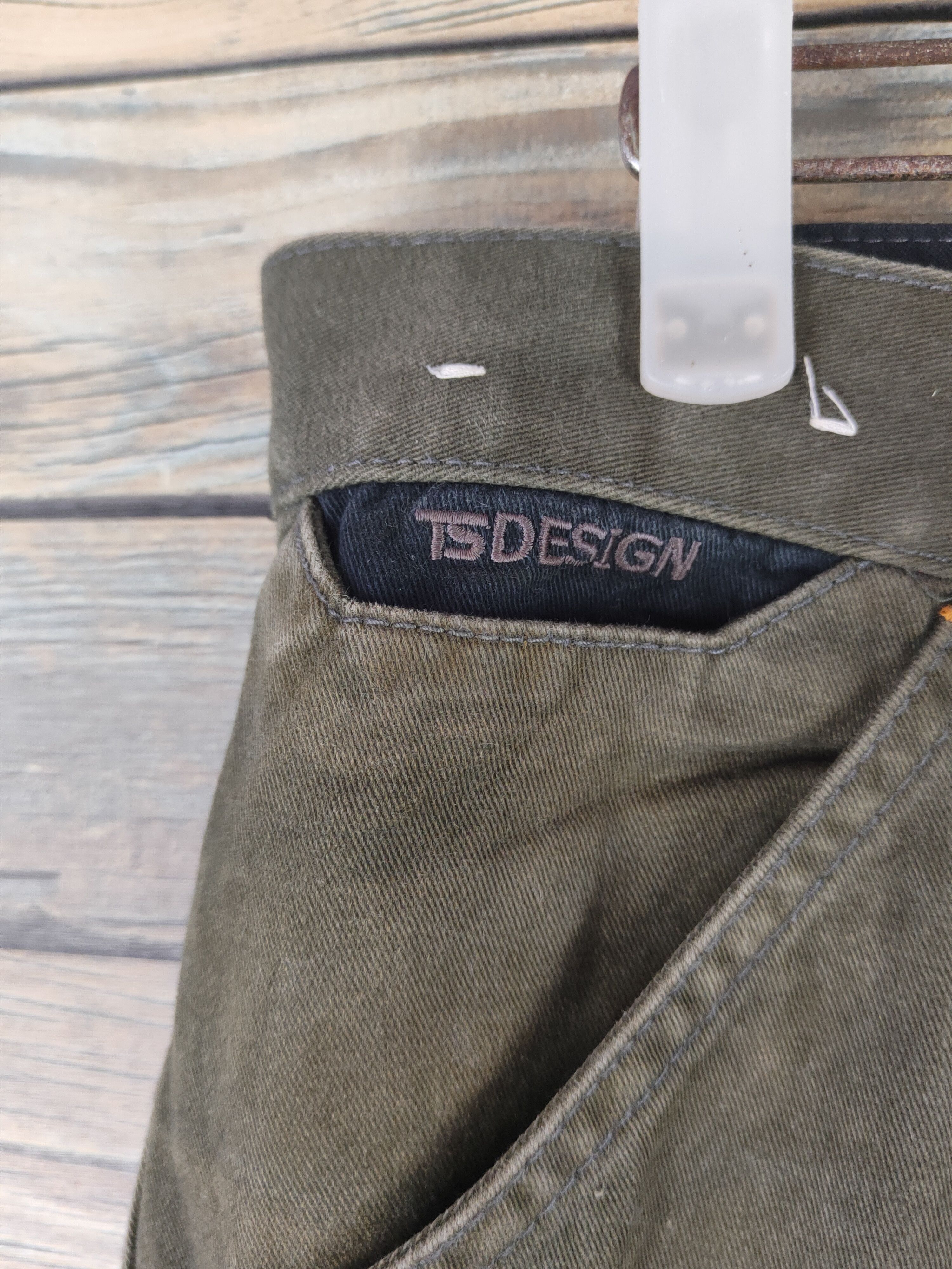 Japanese Brand DL TS Design Dark Olive Multipocket Cargo Pants #46-277T Size US 33 - 3 Thumbnail