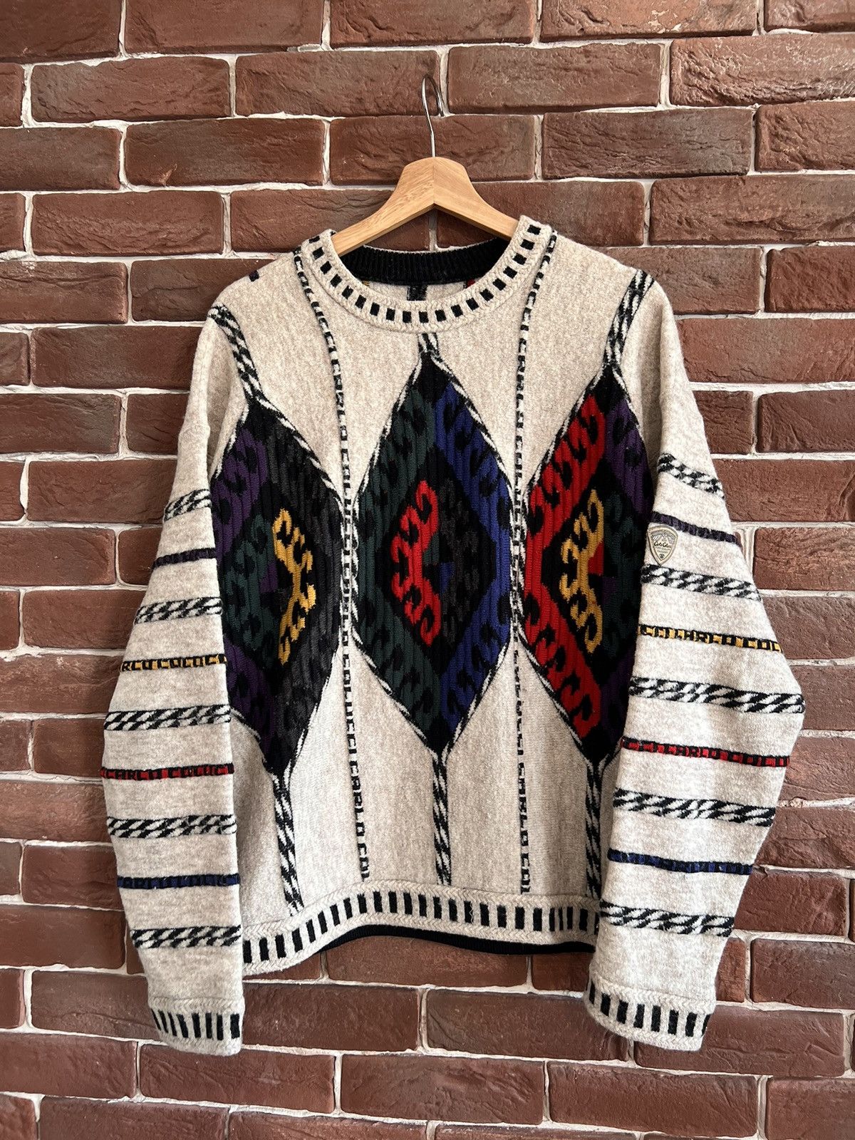 Carlo Colucci Rare Vintage Carlo Colucci Sweater With Coogi Vibes Biggie Size US M / EU 48-50 / 2 - 1 Thumbnail