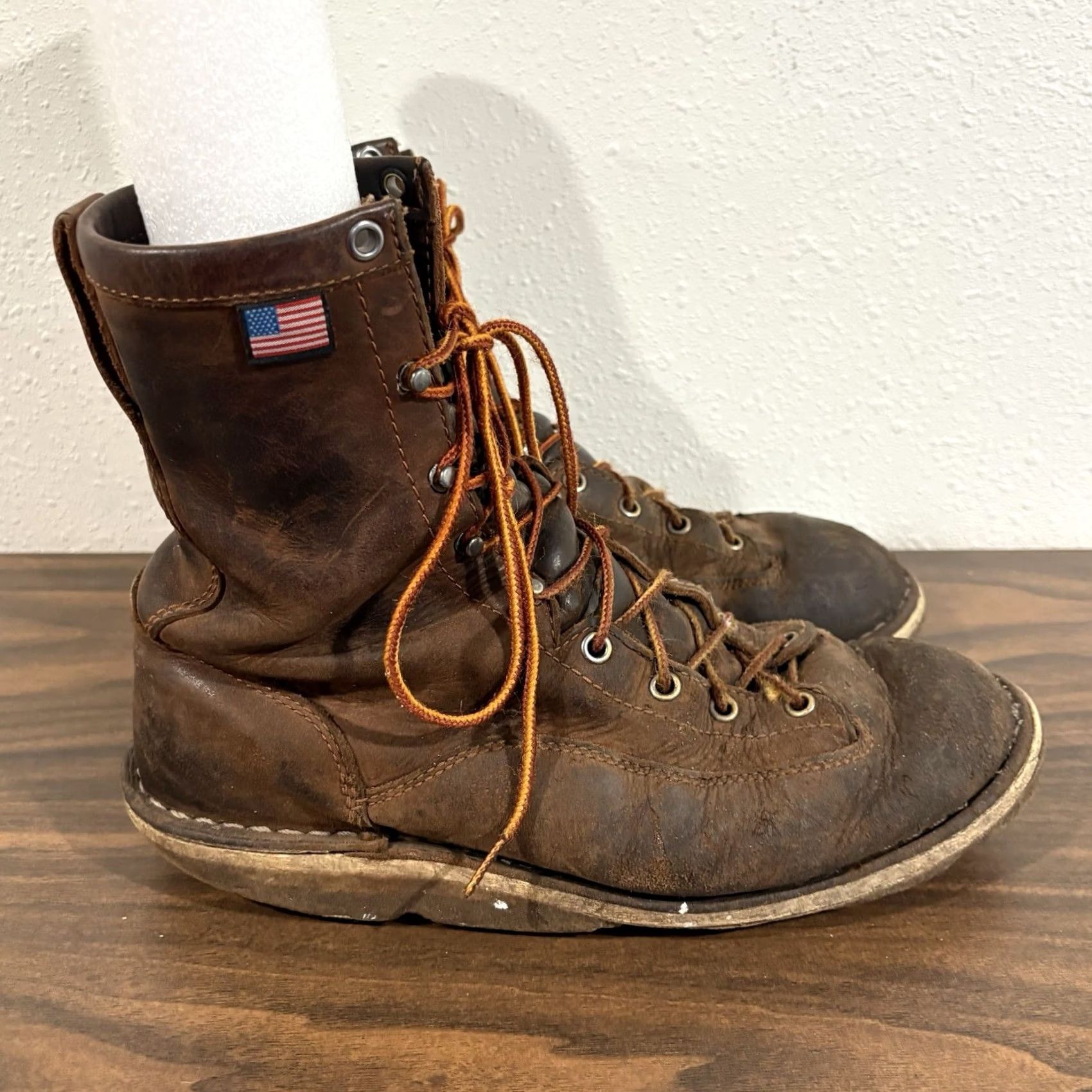 Danner Danner Bull Run 8" Soft Toe Boot Brown EE Mens Size 9.5 Leather Work & Safety Boots Walking Shoe Size US 9 / EU 42 - 3 Thumbnail