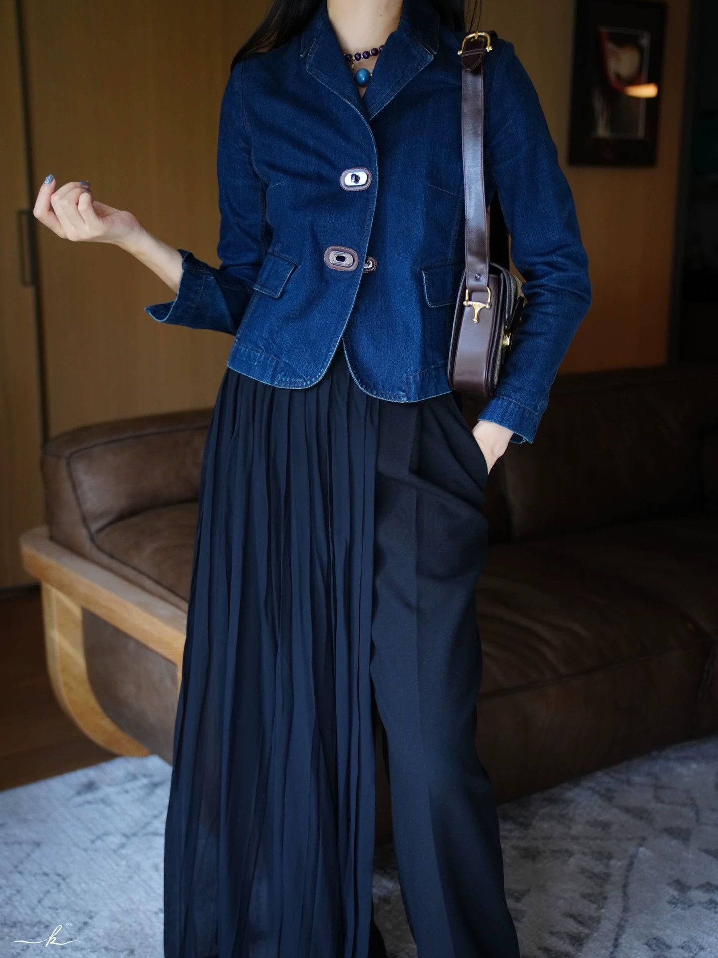 Celine Celine Vintage Deep Blue Denim Jacket Women's Size S Size XS / US 0-2 / IT 36-38 - 2 Thumbnail