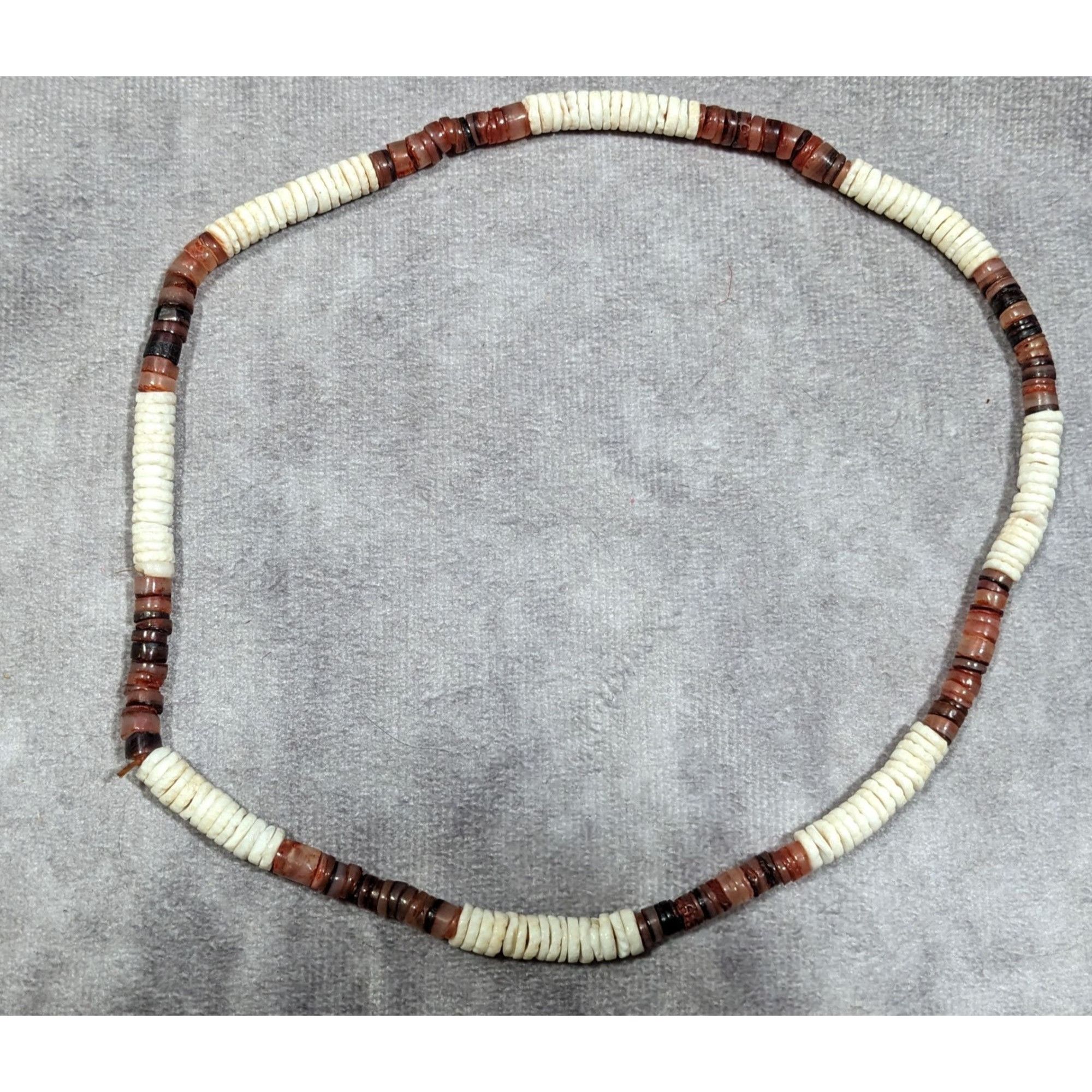 Other Retro Beachy White And Red/Brown Stretchy Heishi Necklace Size ONE SIZE - 6 Thumbnail
