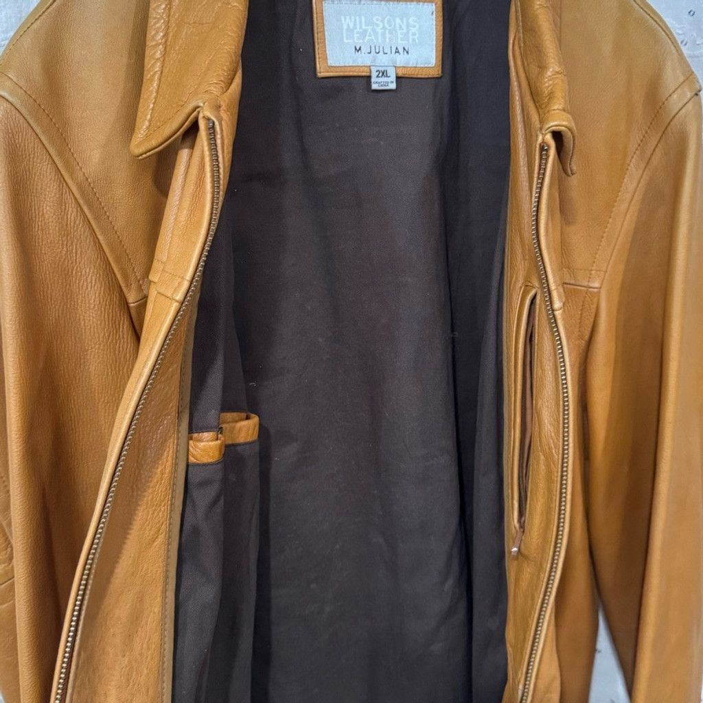 Wilsons Leather Vintage 1986 Wilson's Leather M. Julian Tan Jacket Men's 2XL Size US XXL / EU 58 / 5 - 3 Thumbnail