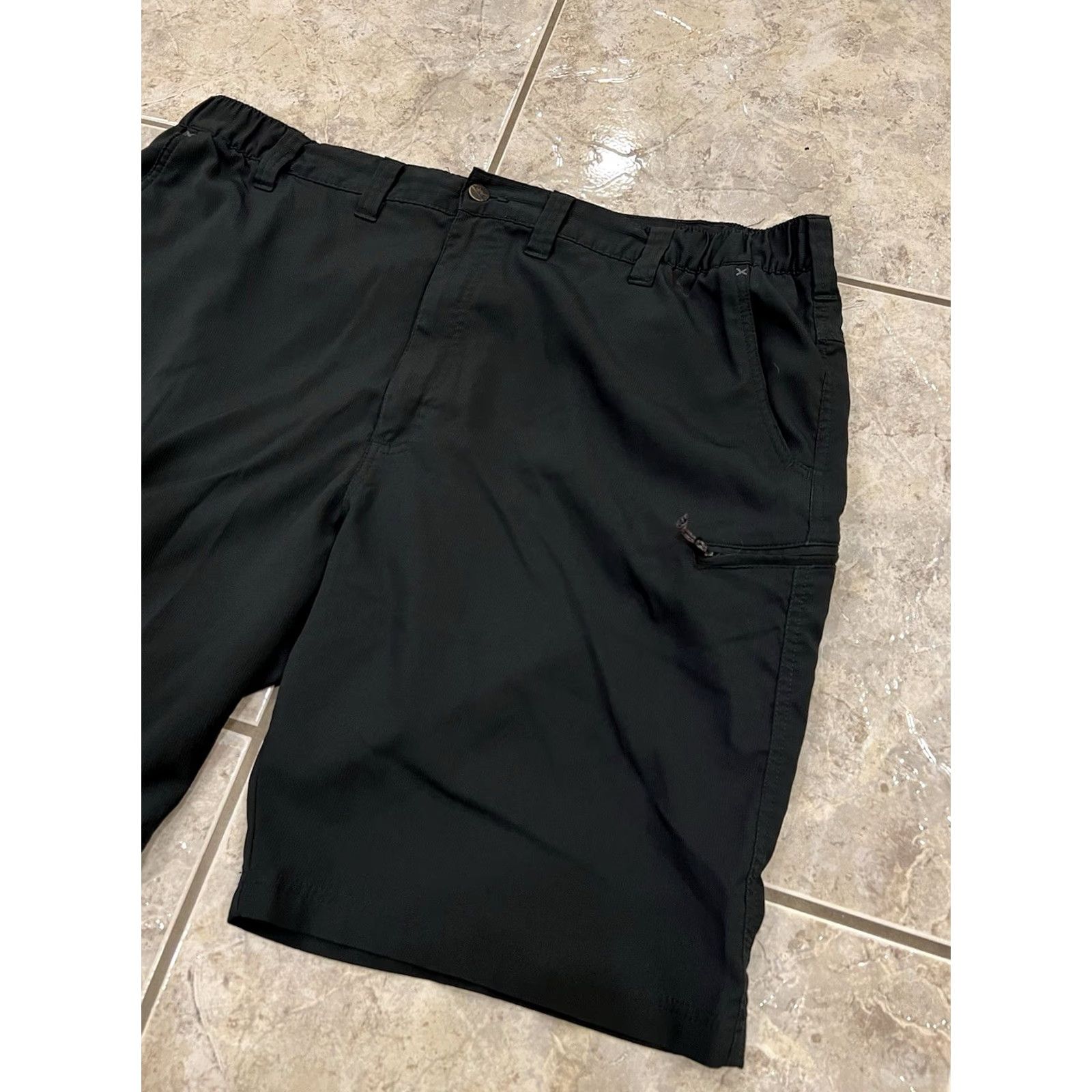 Wrangler VINTAGE_Black Wrangler Cargo Shorts Mens 44 10" Inseam Zip Pocket Travel Outdoors Polyester Size US 44 / EU 60 - 3 Thumbnail