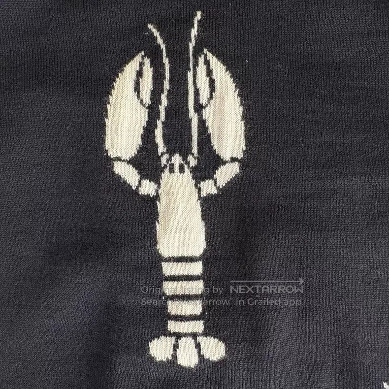 Thom Browne Thom Browne Black Lobster Embroidered Wool Knit Sweater Size US L / EU 52-54 / 3 - 9 Thumbnail