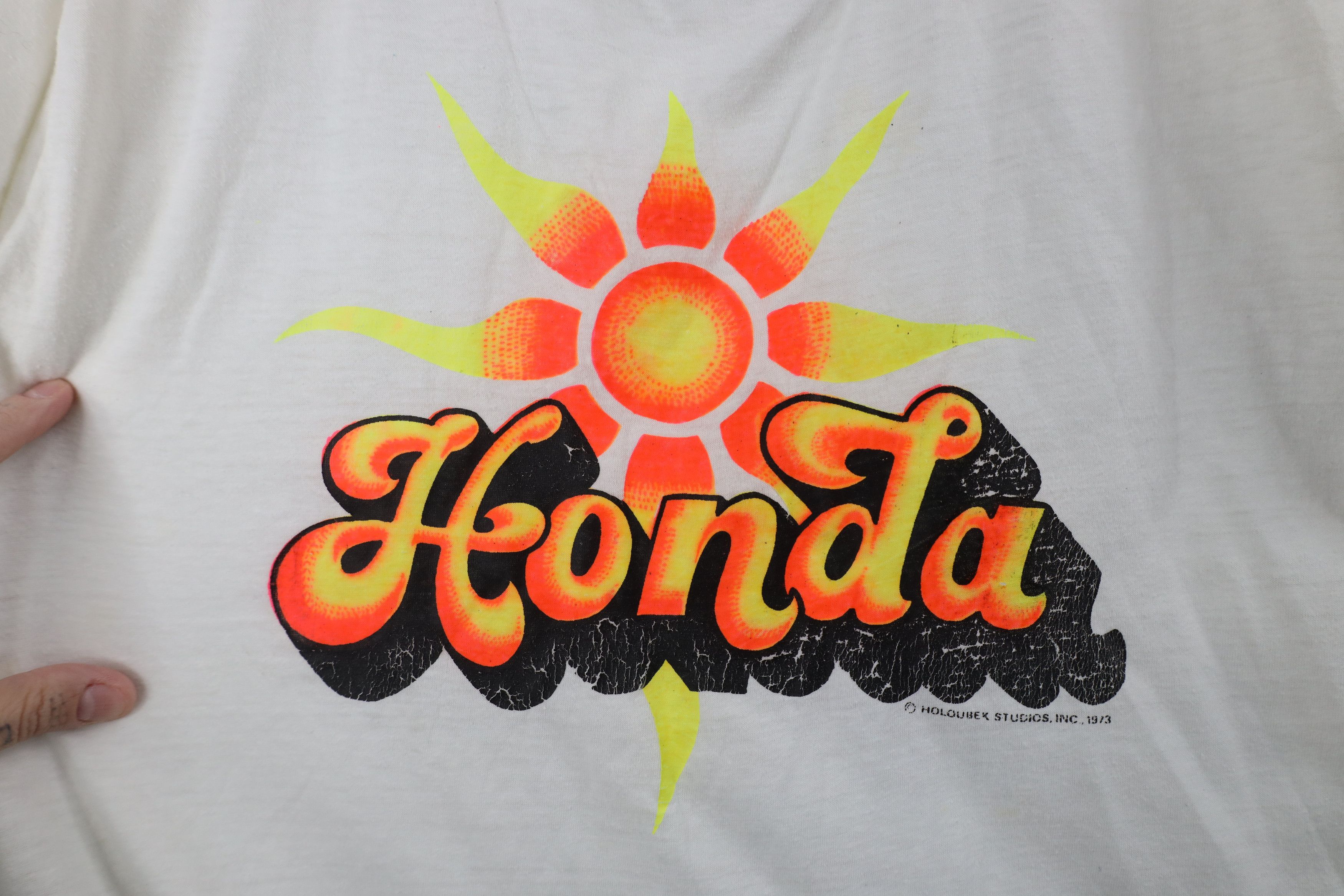 Vintage Vintage 70s Honda Motorcycle Racing Short Sleeve T-Shirt USA Size US L / EU 52-54 / 3 - 4 Thumbnail