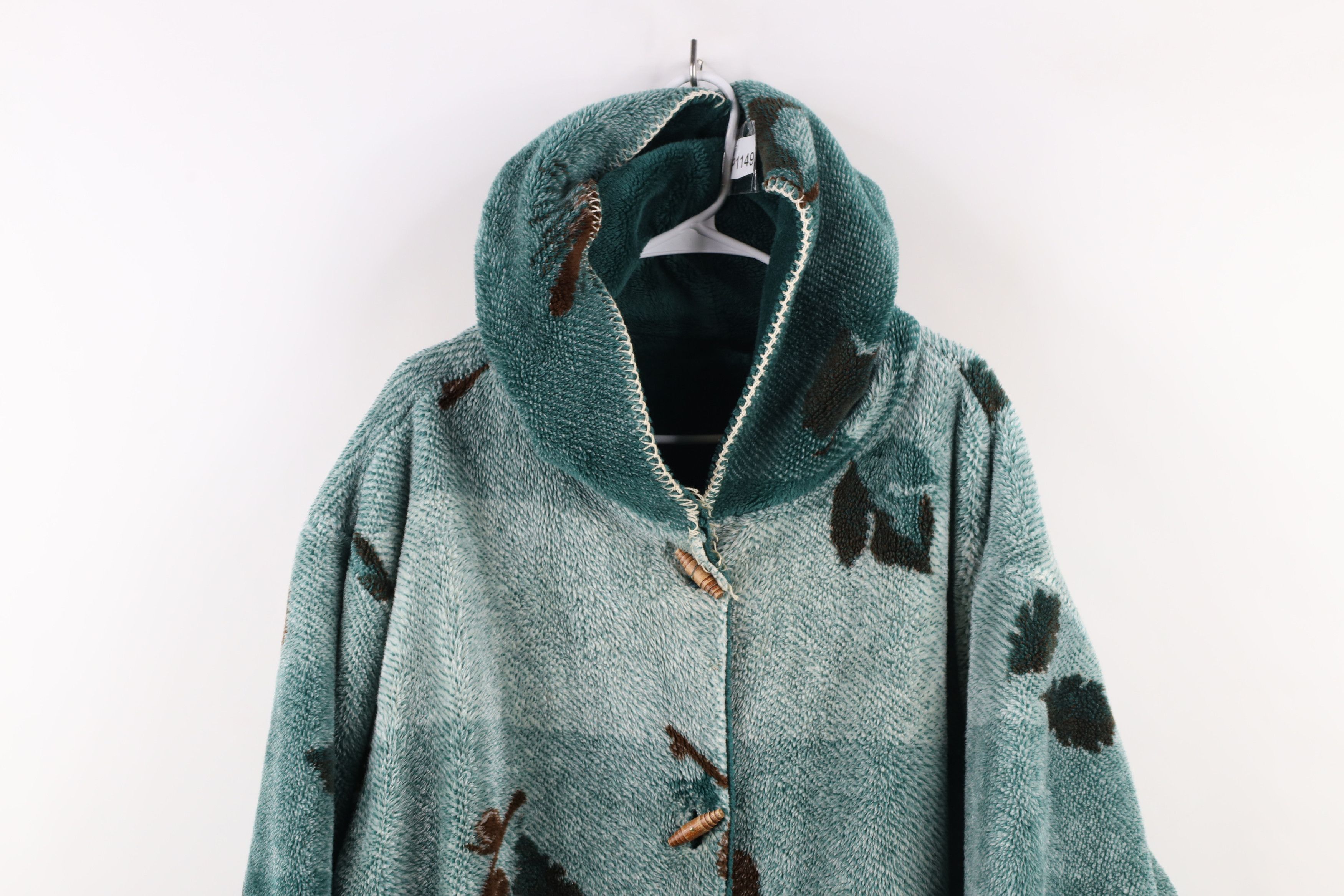 Vintage Vintage 90s Streetwear Reversible Leaf Acorn Print Jacket Size XL / US 12-14 / IT 48-50 - 2 Thumbnail