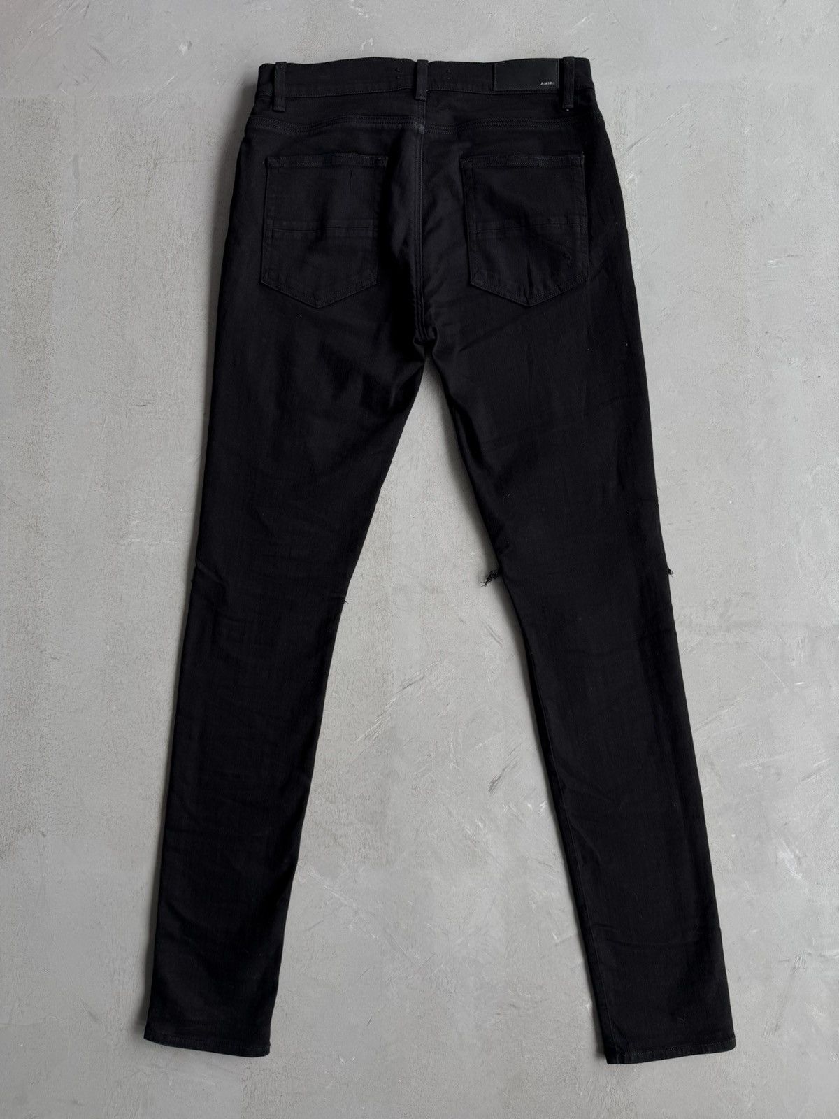 Amiri Amiri - Distressed Black Denim Slim Pant Size US 33 - 5 Thumbnail