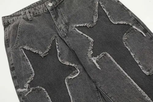 Vintage Lightning Splicing Baggy Jeans Size US 33 - 4 Thumbnail