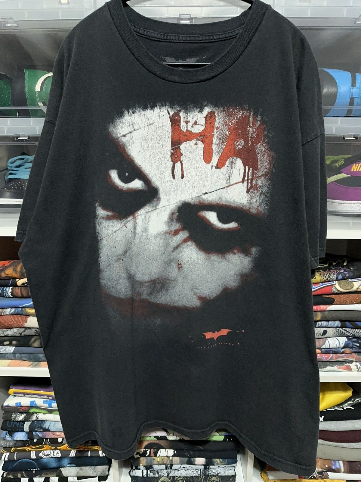 Vintage 2000s The Dark Knight The Joker Big Face Movie Promo Tee