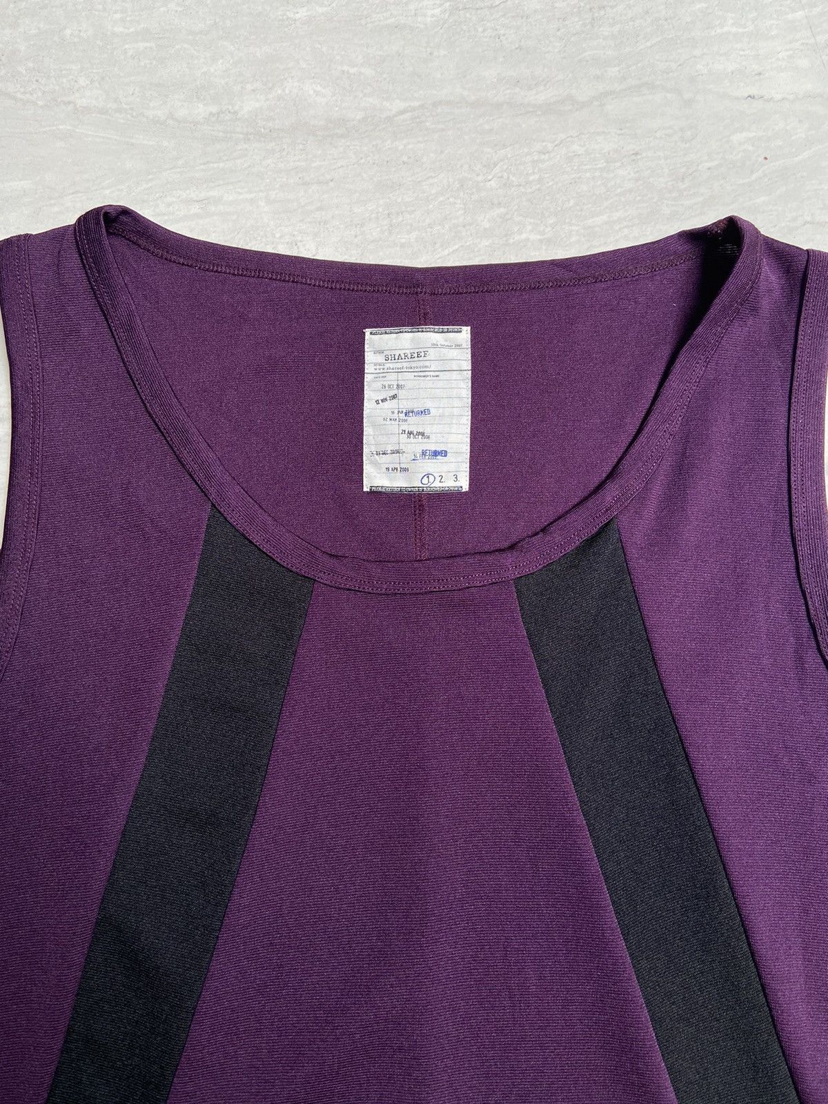 Designer × Japanese Brand × SHAREEF SHAREEF Purple Sleeveless T-shirt Size US M / EU 48-50 / 2 - 8 Thumbnail