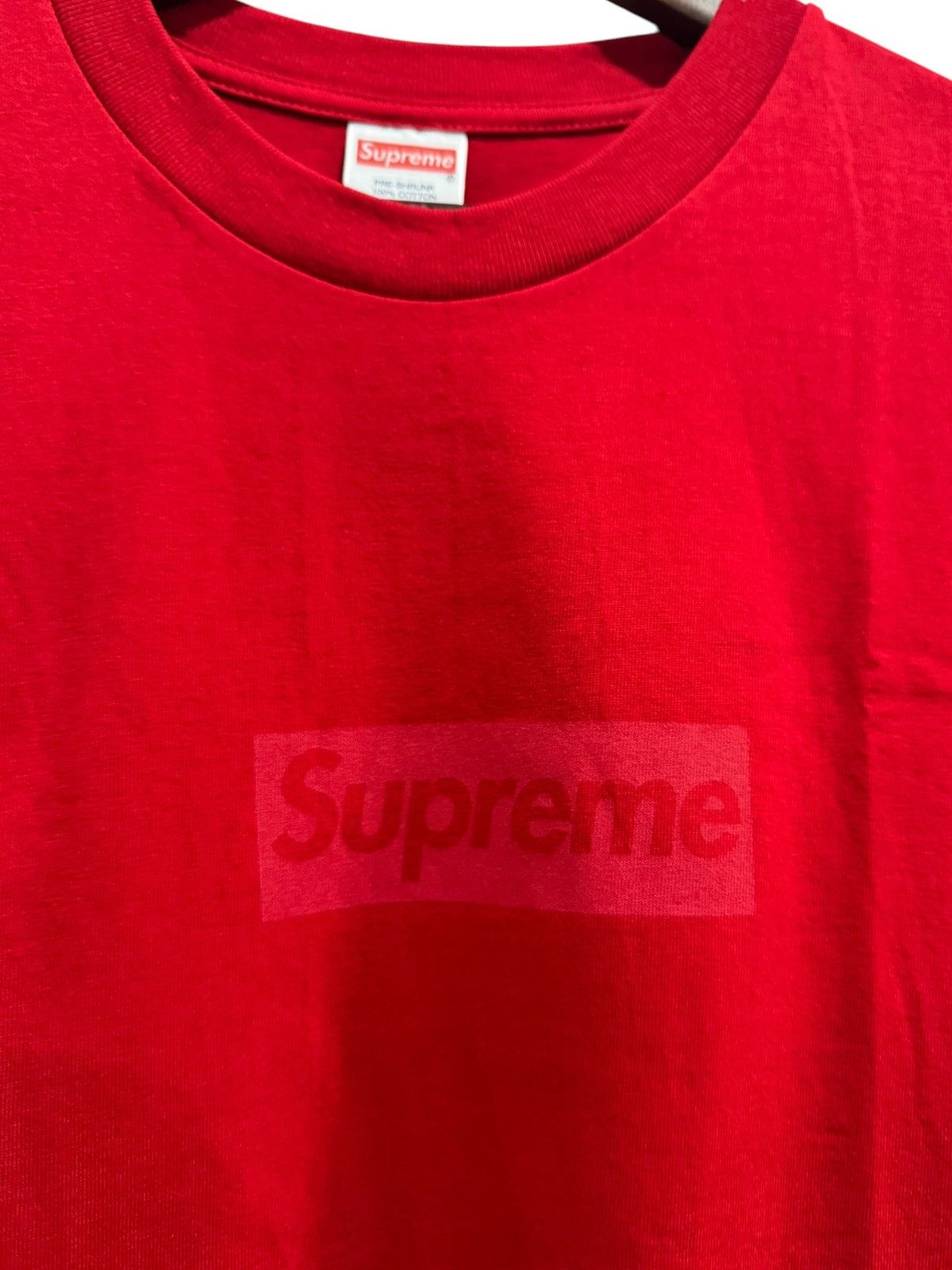 Supreme Supreme Tonal Box Logo Tee Red Size US XL / EU 56 / 4 - 2 Thumbnail