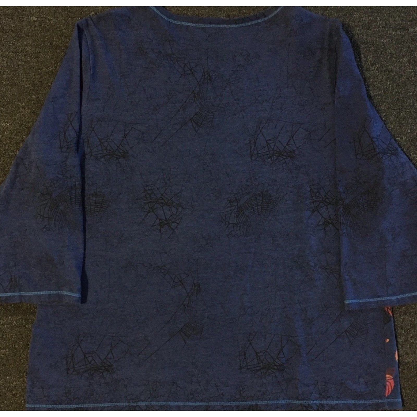 Vintage Vtg 90s Black Cat AOP Spider Web Shirt L Halloween Goth Emo Biker Grunge Y2K Shirt Women Size L / US 10 / IT 46 - 2 Thumbnail