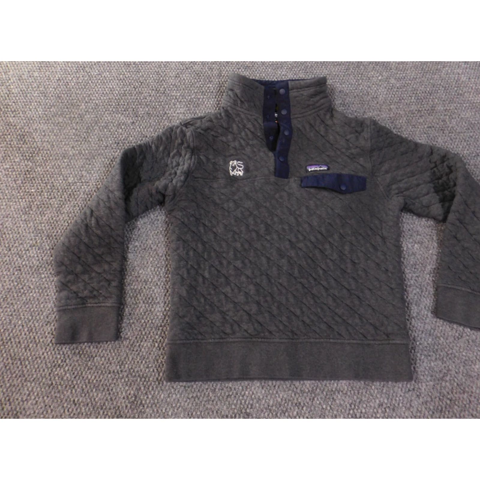 Patagonia Patagonia Sweater Women Small Gray Pullover Mock Neck Fleece Pockets Logo Stretch Outdoor Size S / US 4 / IT 40 - 3 Thumbnail