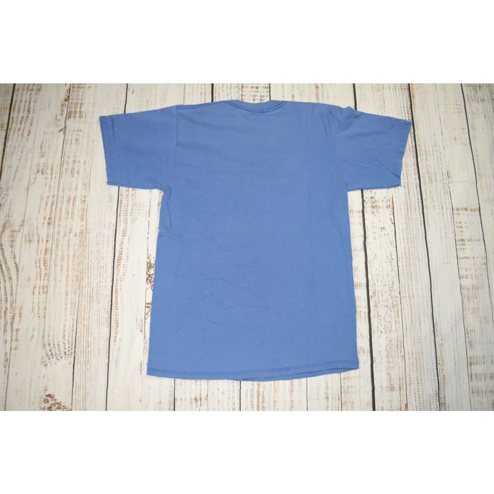 Jerzees VINTAGE Jerzees T-Shirt Adult Medium Blue Cotton Crew Neck Short Sleeve USA Theme Unisex All Seasons Size US M / EU 48-50 / 2 - 8 Thumbnail