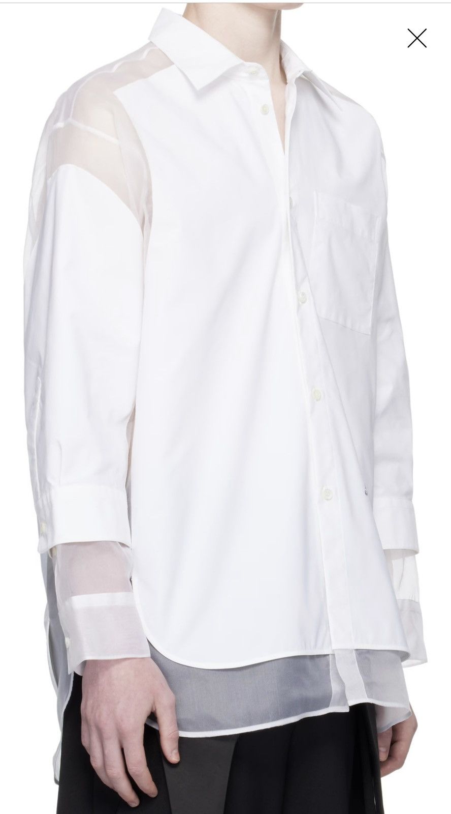 Jean Paul Gaultier JEAN PAUL GAULTIER White 'The Petit Grand' Shirt Size US XXL / EU 58 / 5 - 2 Thumbnail