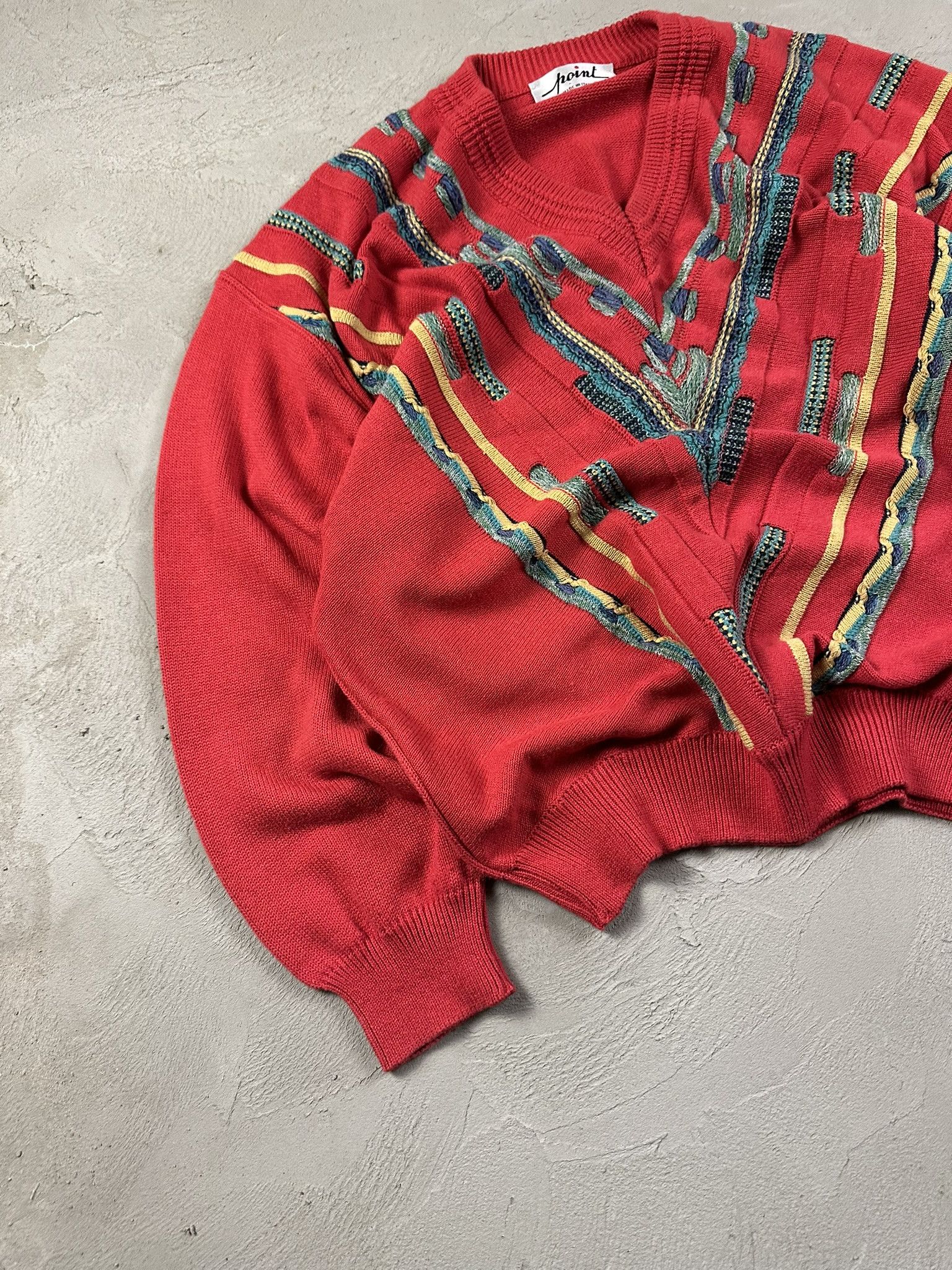 Vintage 80s Vintage Italian 3D Cable Oversized Boxy Sweater Size US M / EU 48-50 / 2 - 4 Thumbnail