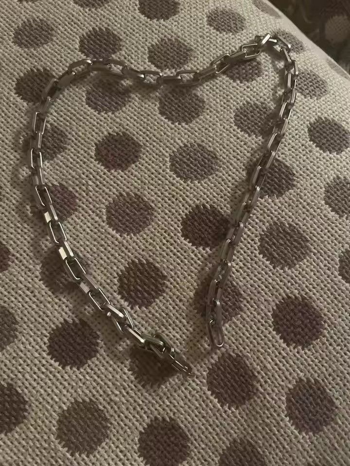 Jewelry Heavyweight Industrial Box Link Chain Necklace - 55 cm Size ONE SIZE - 3 Thumbnail